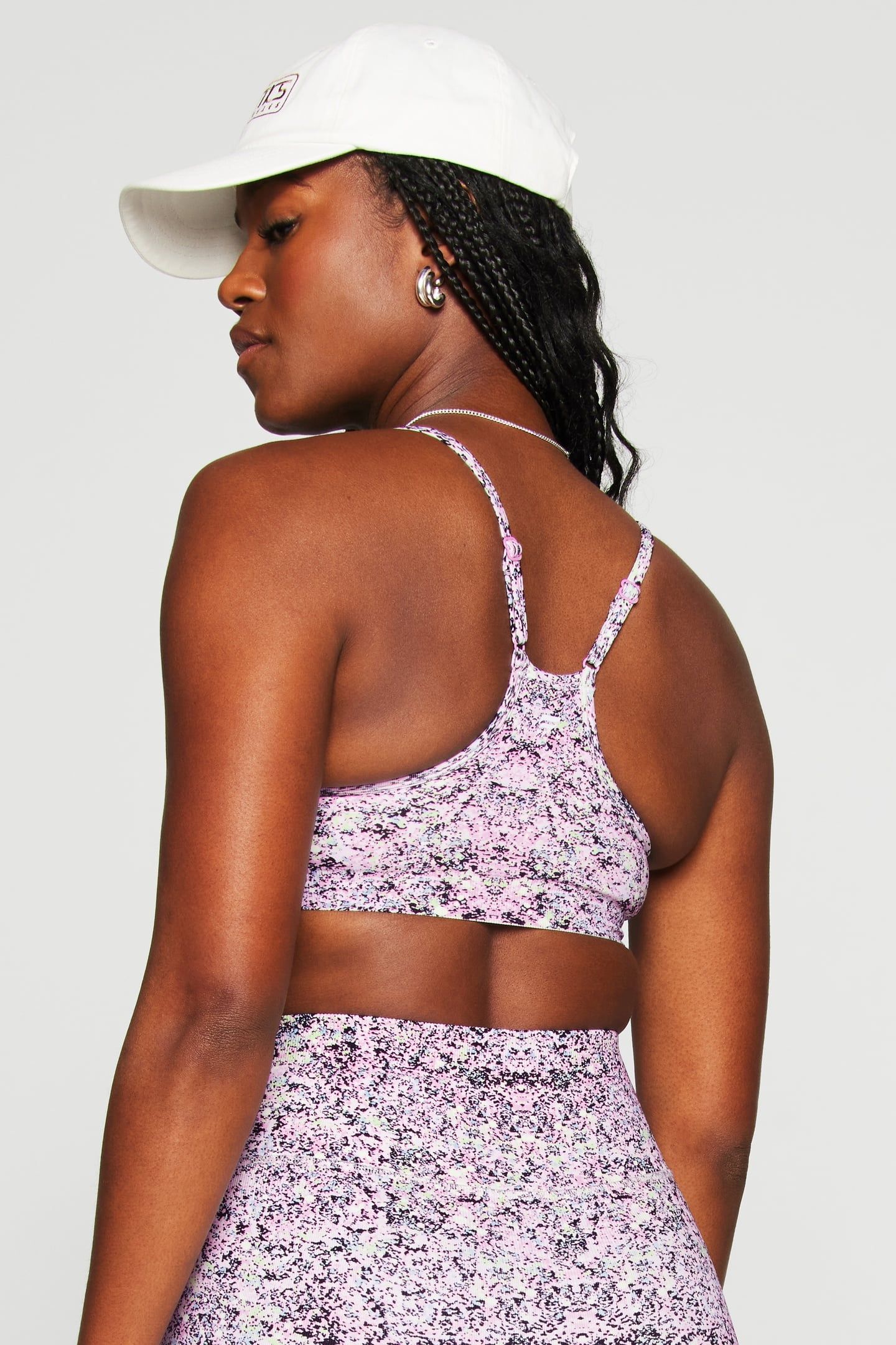 SLEEK SEAMLESS LOW IMPACT BRA COSMIC SPLATTER 3