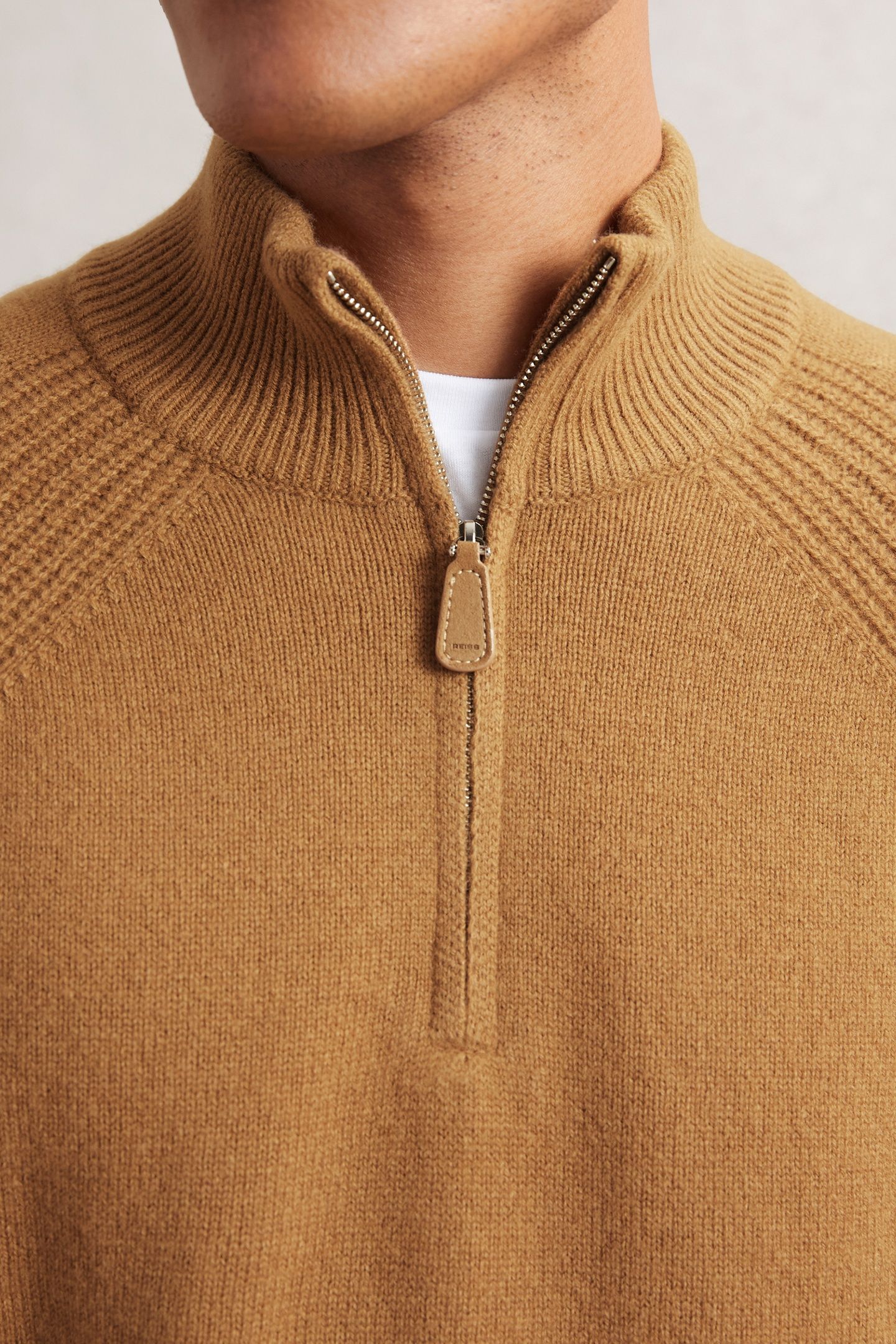 LS HALF ZIP JUMPER CAMEL 6
