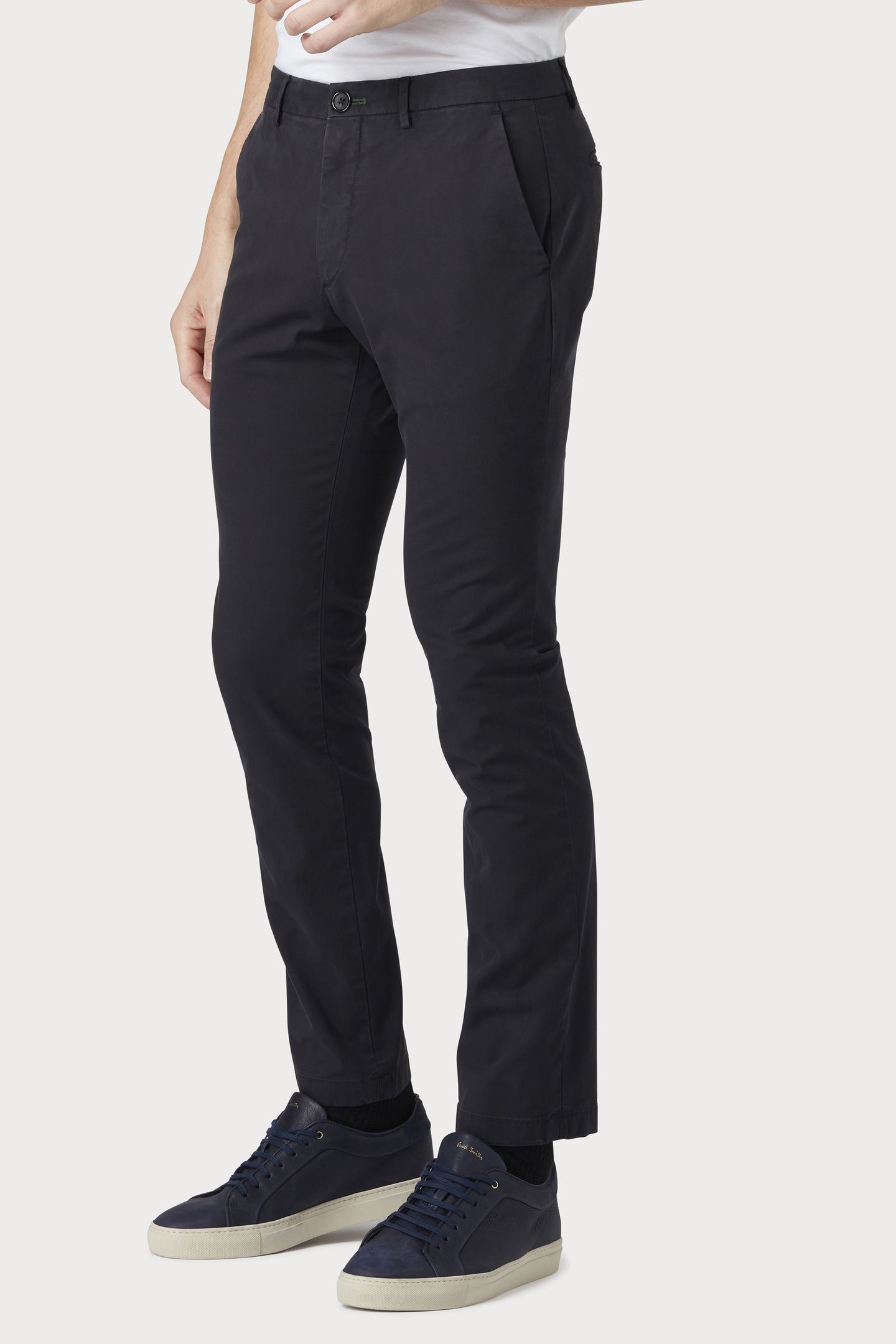 MENS SLIM FIT CLEAN CHINO BS ZEB BLACK 1