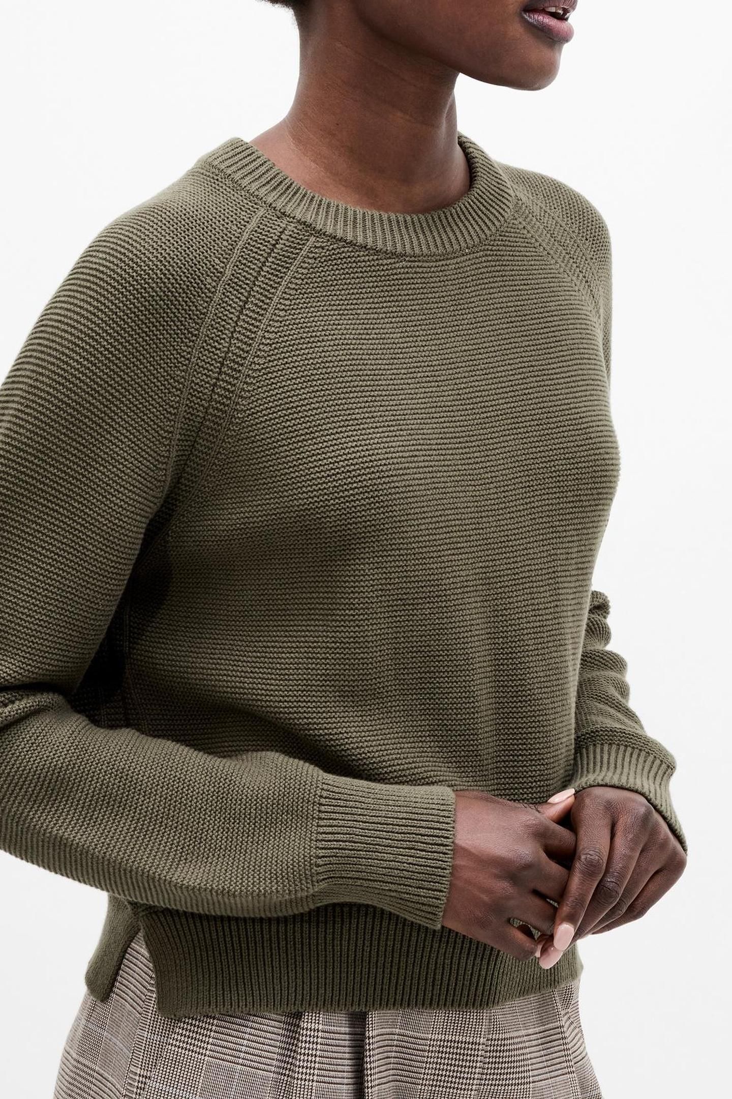 LILY MOZART CREW NK JUMPER KHAKI GREEN KHAKI GREEN 4