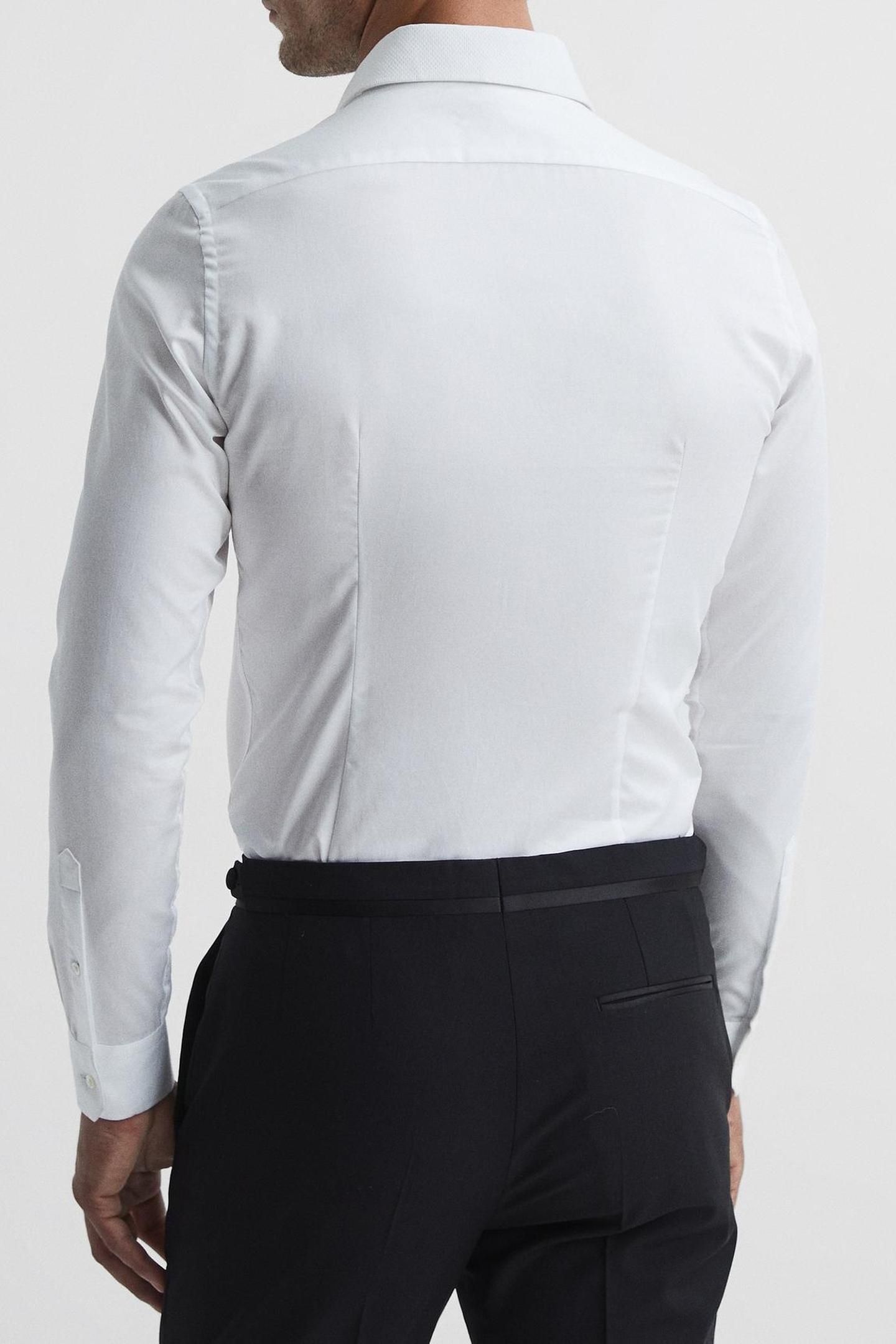 LS MARCELLA BIB COTTON DINNER SHIRT WHITE 3