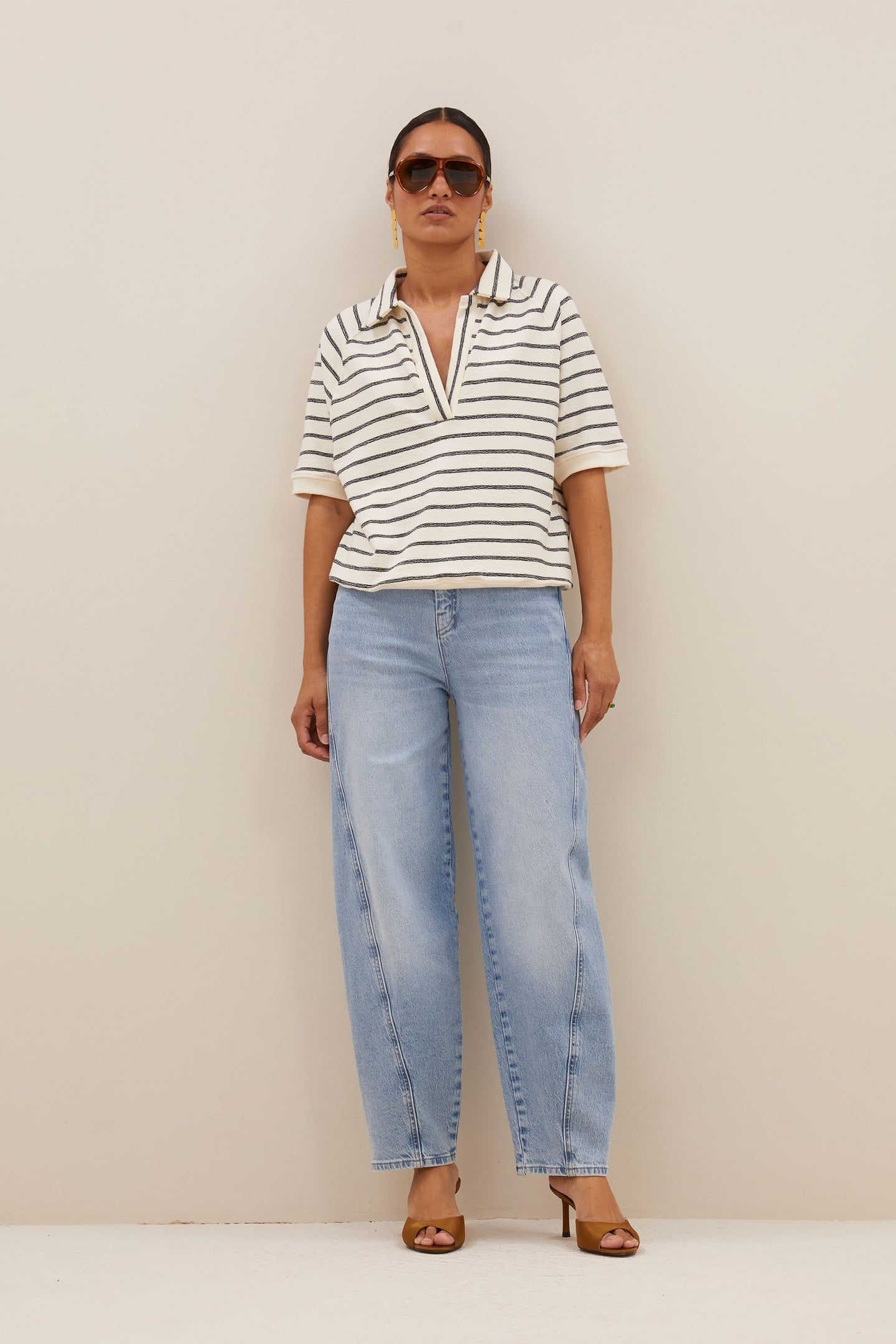 HARPER BRETON STRIPE TOP BLACK BRETON STRIPE 2