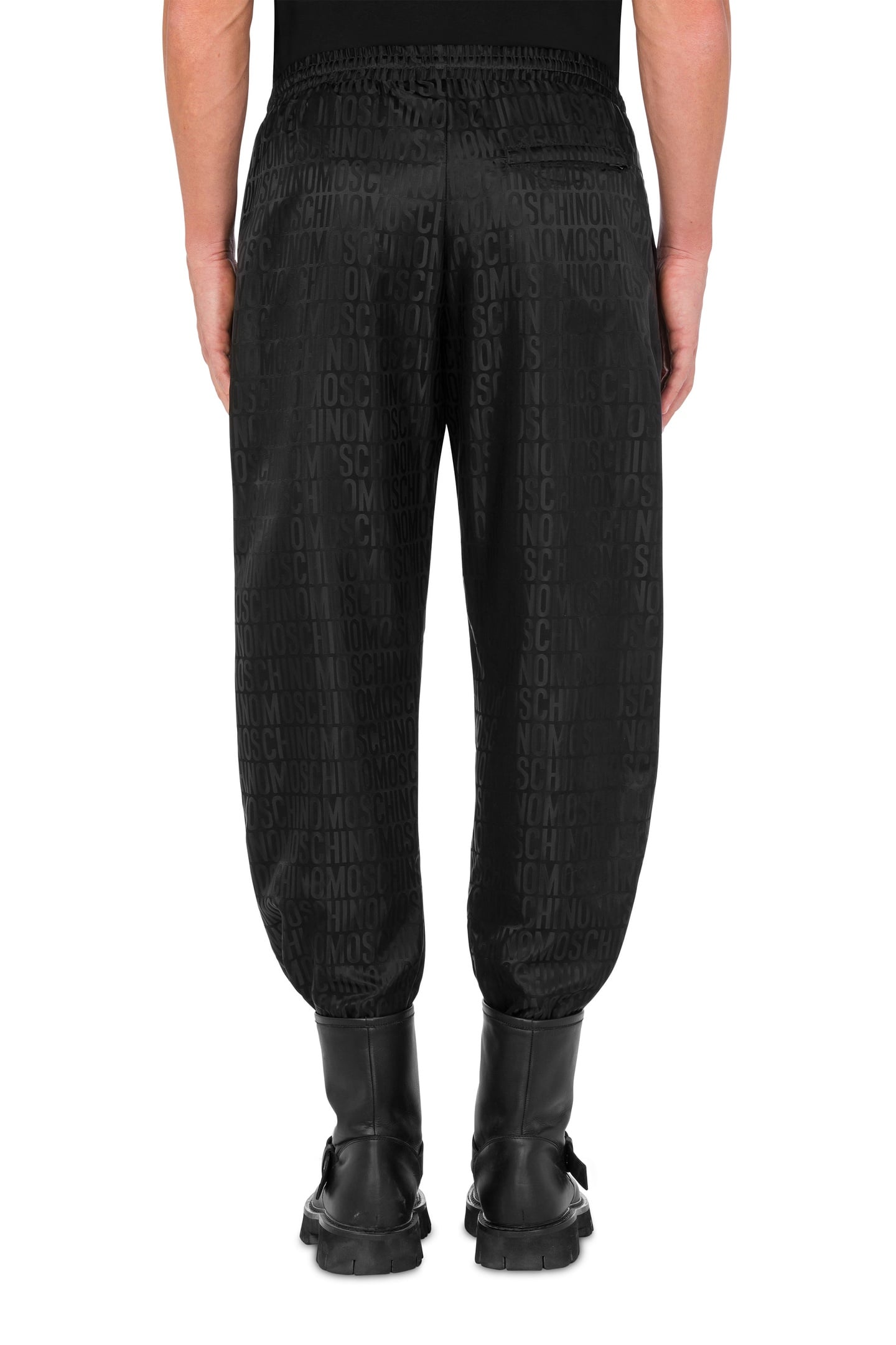 JOGGING IN NYLON JACQUARD ALLOVER LOGO BLACK 2