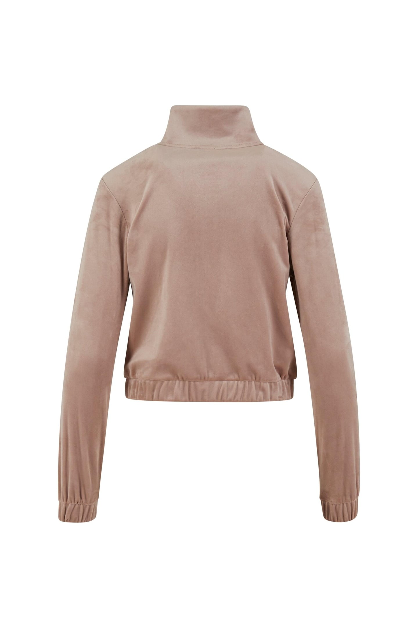 LADIES SHORT VELVET TRACK JACKET DUSKROSE 4