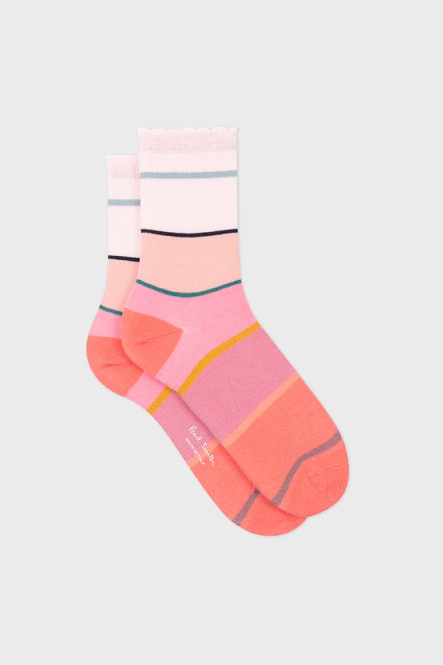 WOMEN SOCK HELEN STRIPE PINK 4