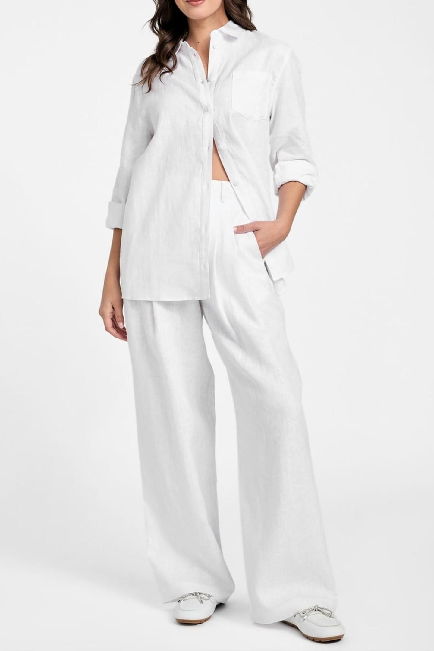 LS GEN LINEN SHIRT PURE WHITE 2
