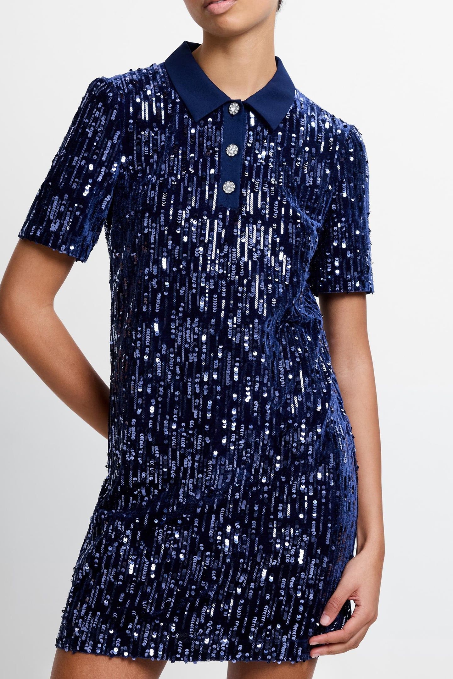 TRINNY VELVET SEQUIN CELESTIAL BLUE CELESTIAL BLUE 2