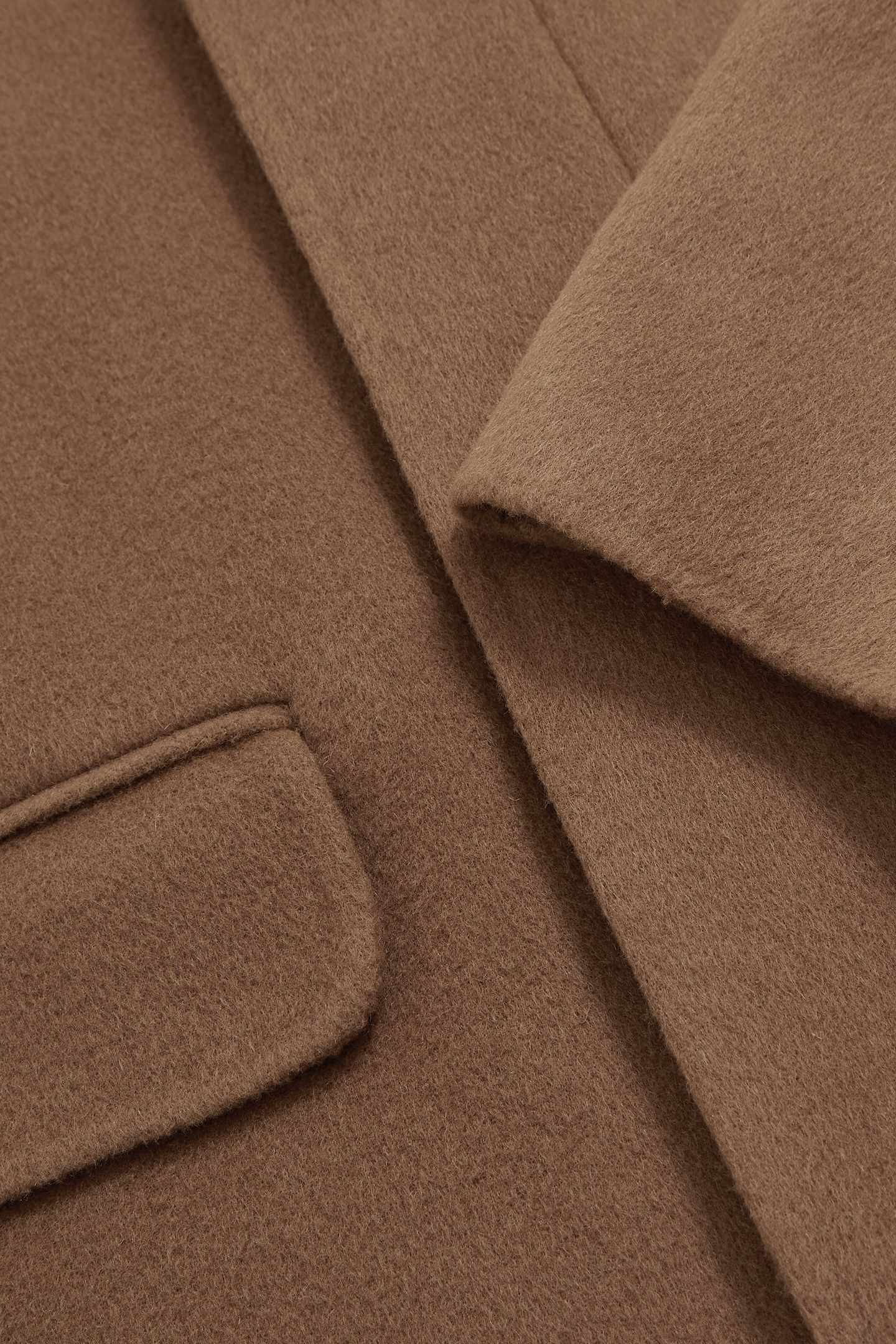 LS BUTTON THROUGH DOUBLE FACE WOOL JACKET BROWN 5