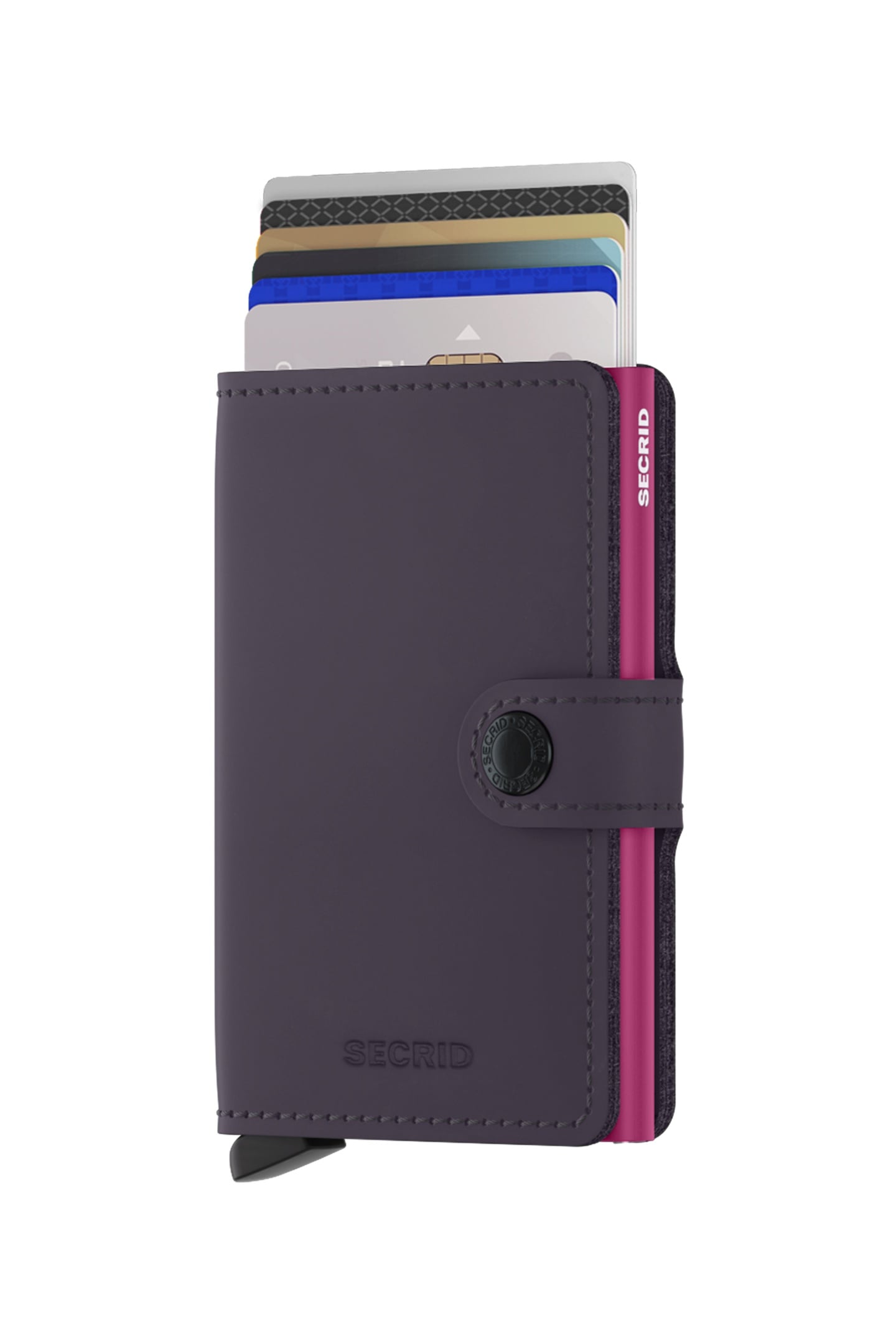 UNISEX MINIWALLET MATTE DARK PURPLE-FUCHSIA 2
