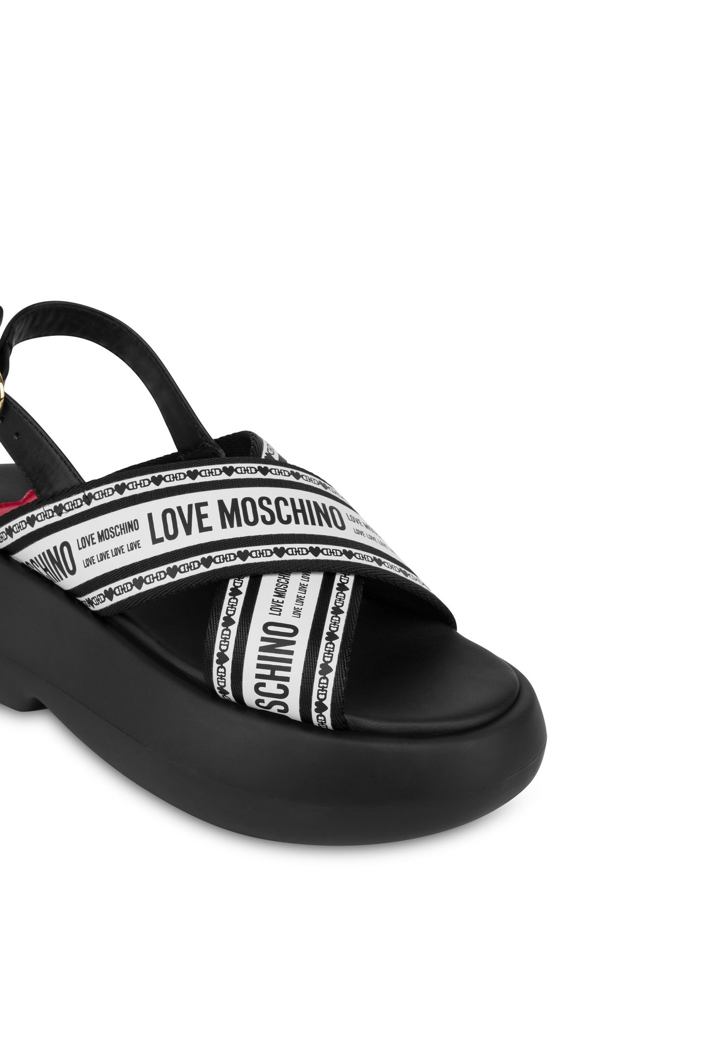 CROSSED SANDALS WITH CHUNKY SOLE BLACK 3
