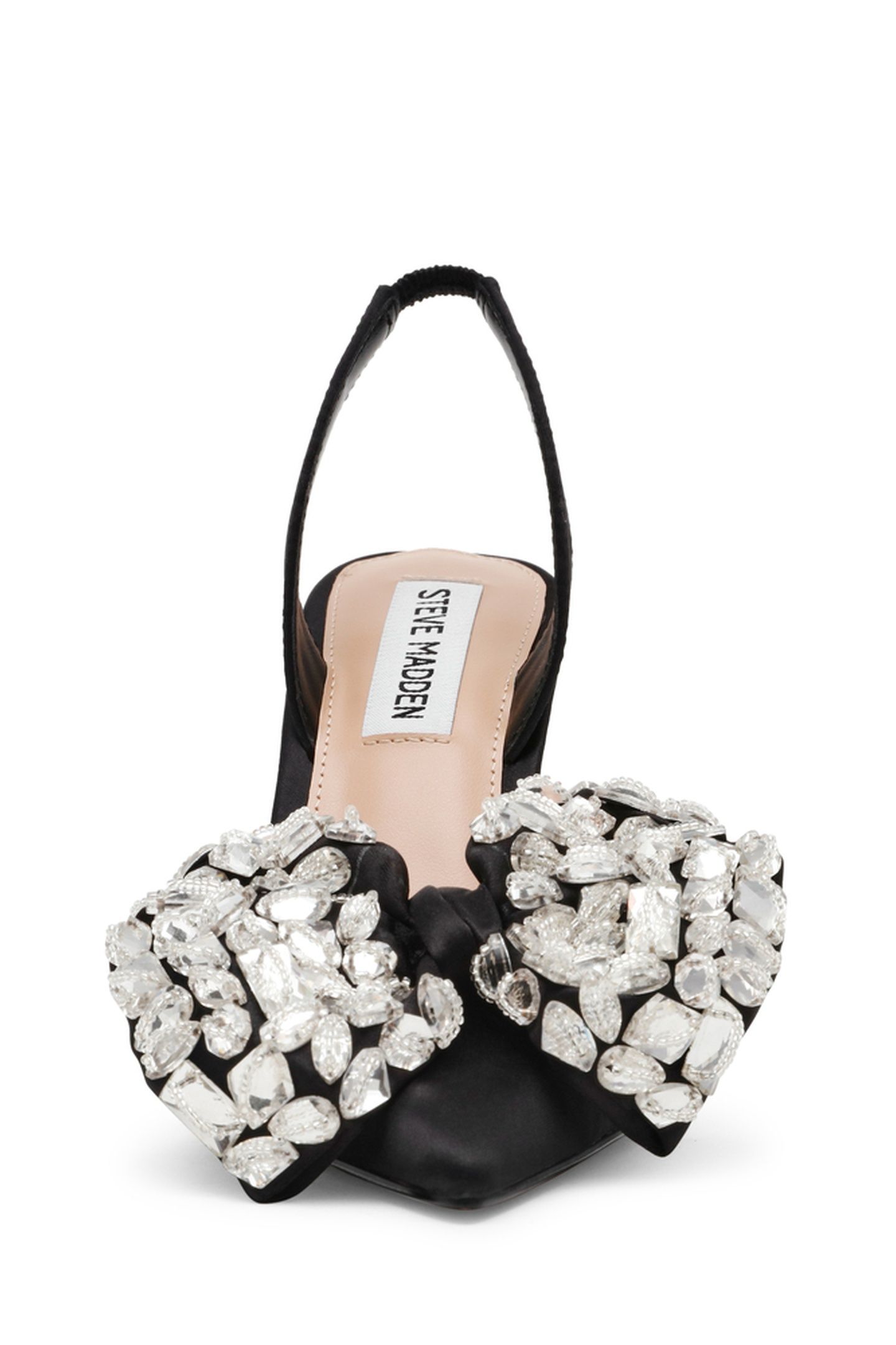 LOVIE PUMPS BLACK SATIN 5