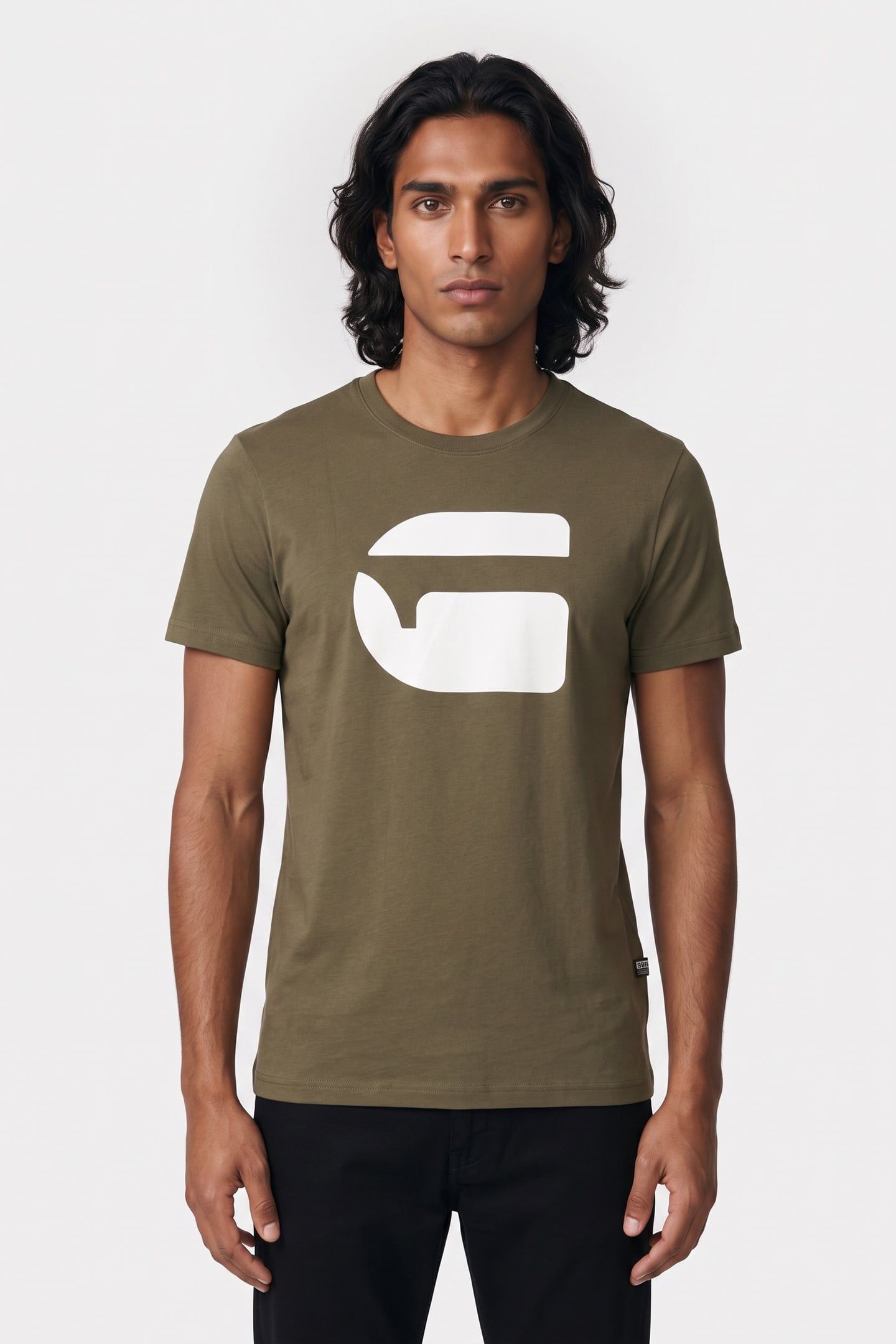 LOGO SLIM T-SHIRT SHADOW OLIVE 1