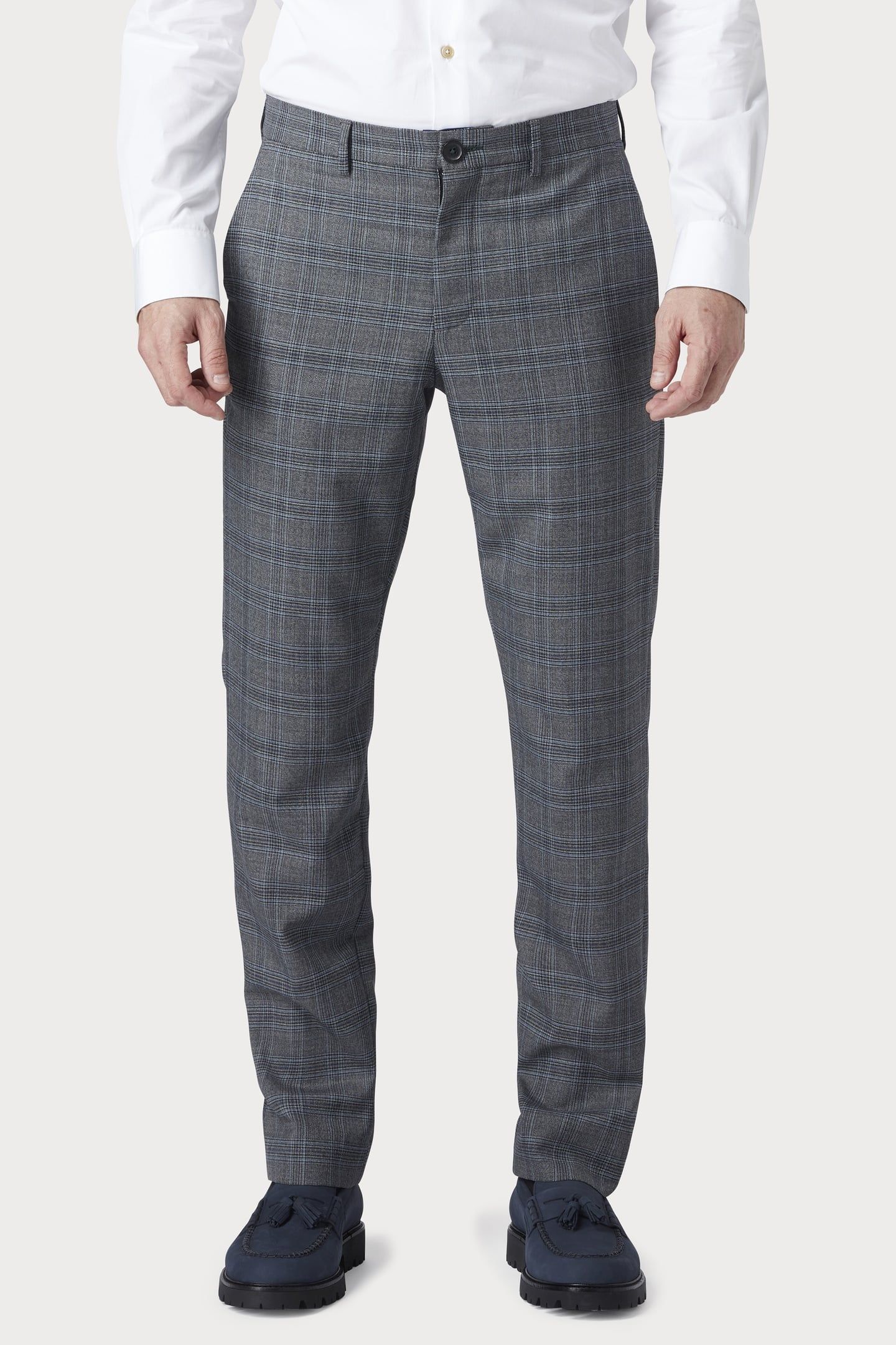MENS CHINO MID FIT GREY MELANGE 1