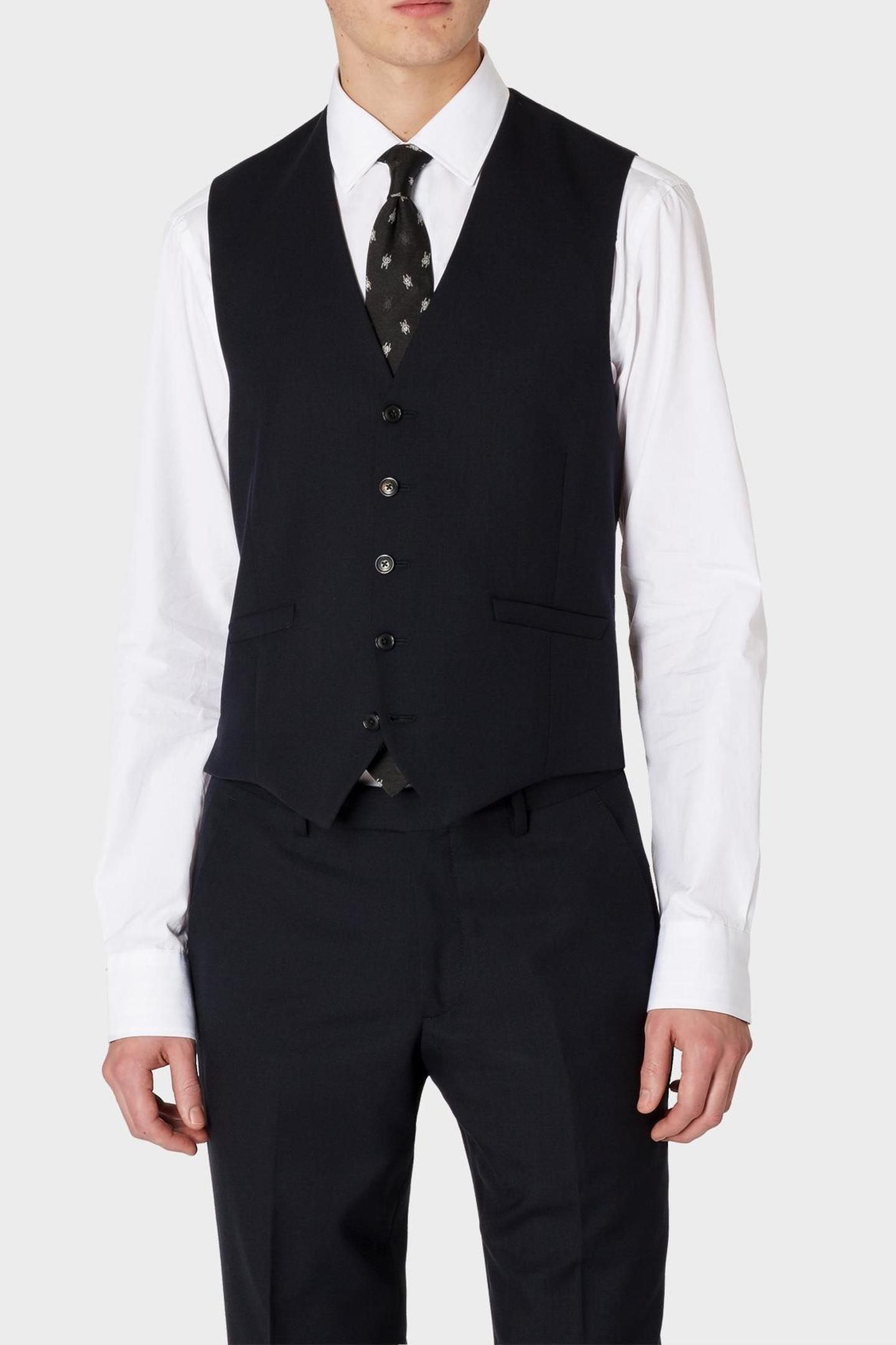GENTS WAISTCOAT VERY DARK NAVY 2
