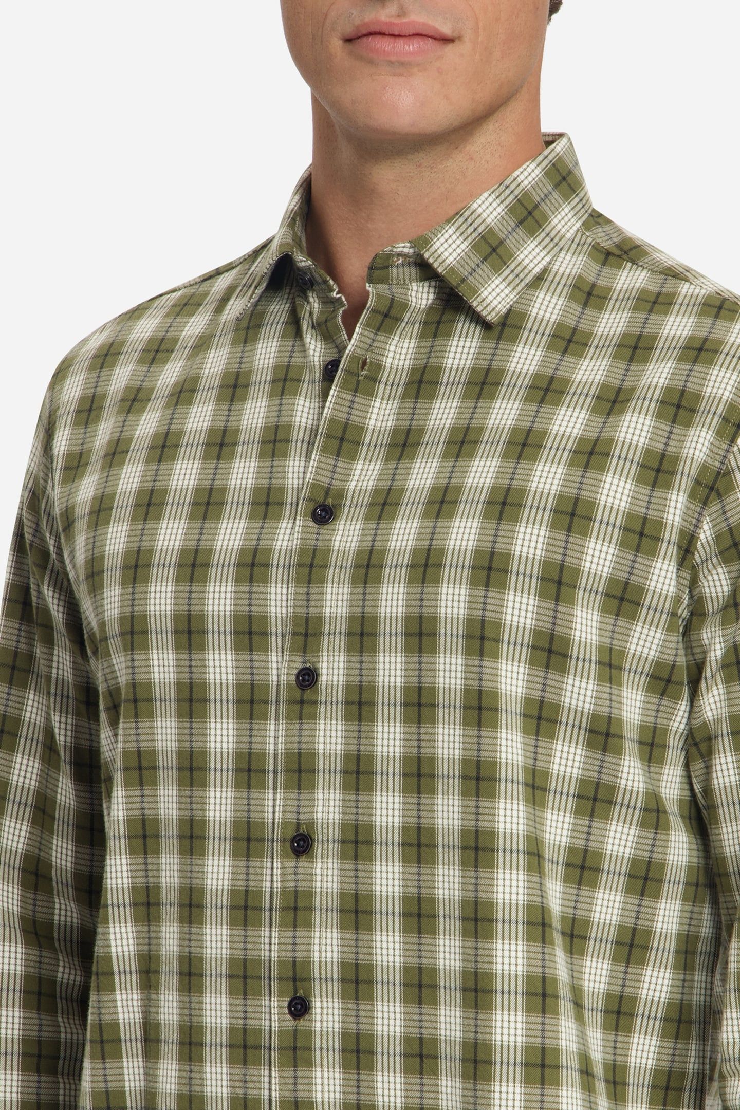 SHIRT YARN DYED CHECK MOSS 7