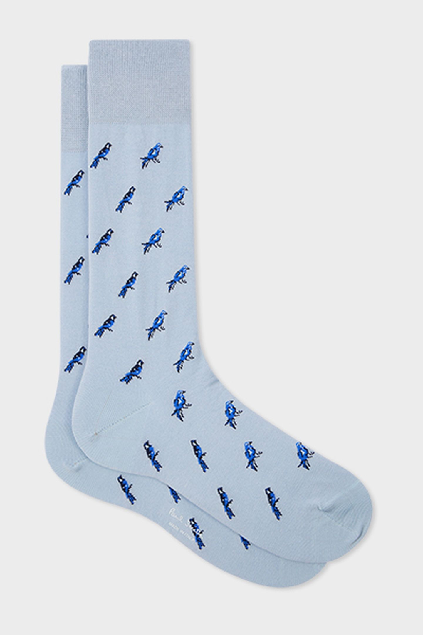 MEN SOCK LITTLE BIRDS TURQUOISE 6