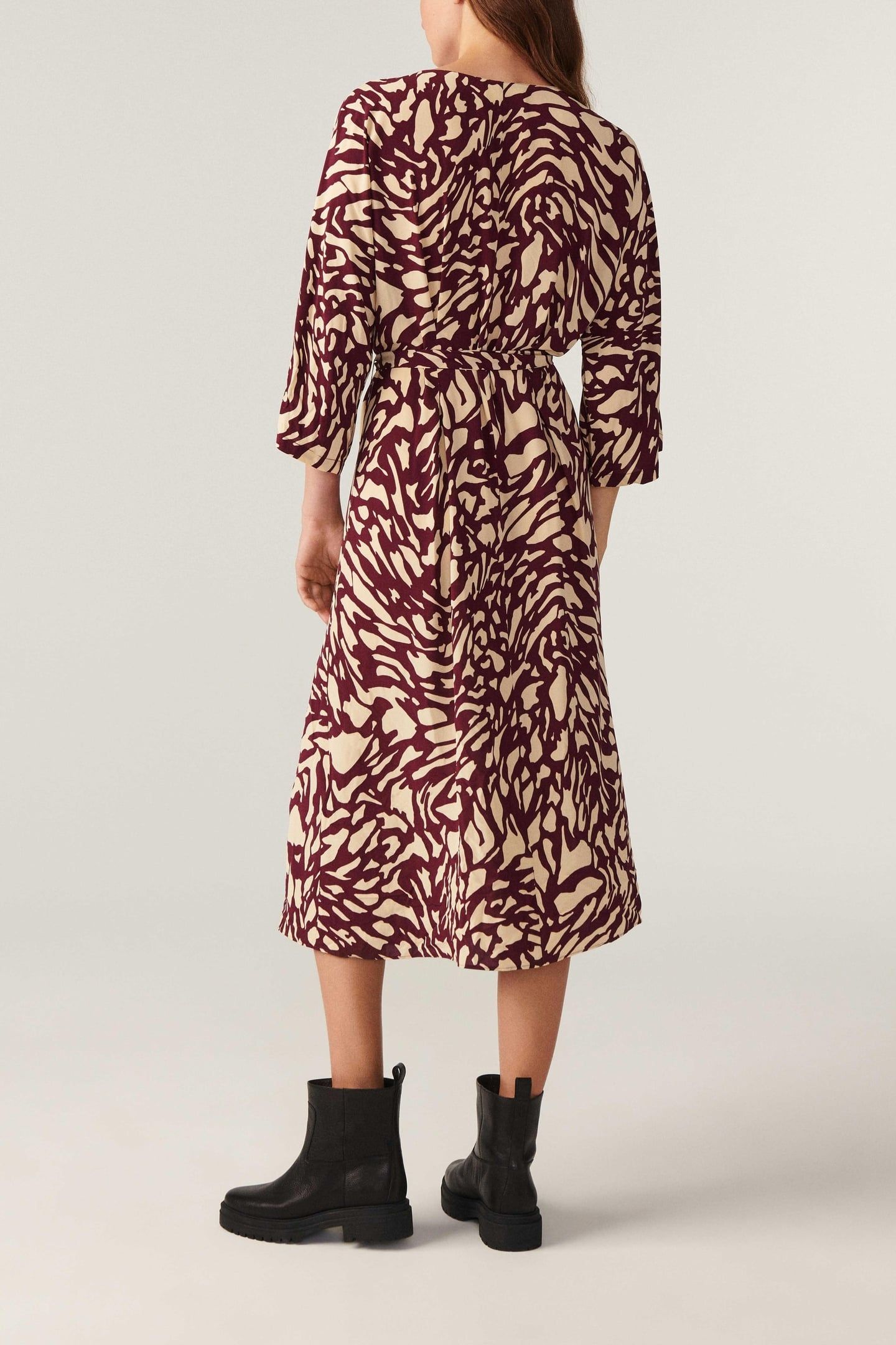 MID-LENGTH DRESS BORDEAUX 2