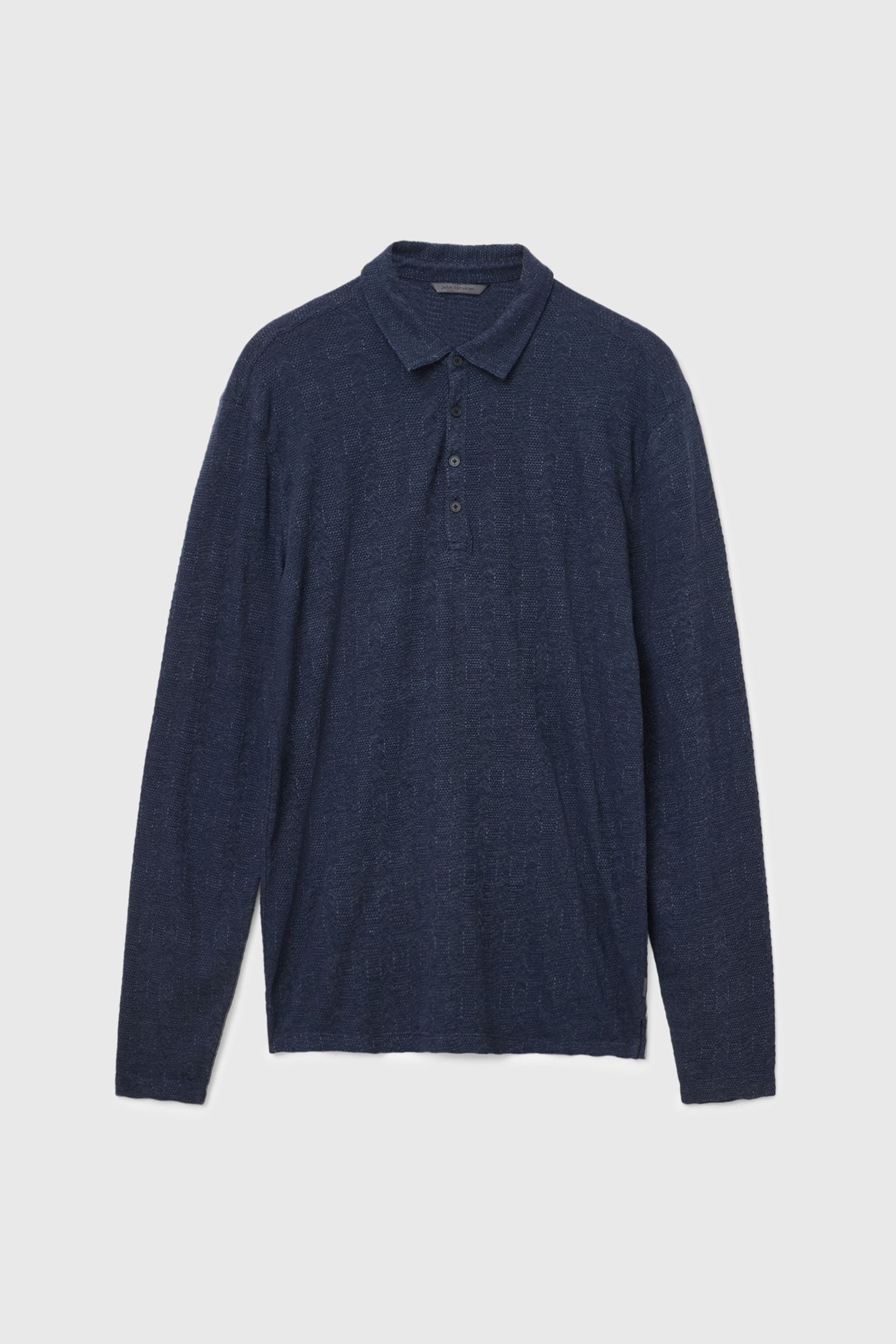 JALEN LS 3 COLOR MARL JACQUARD POLO NAVY 2