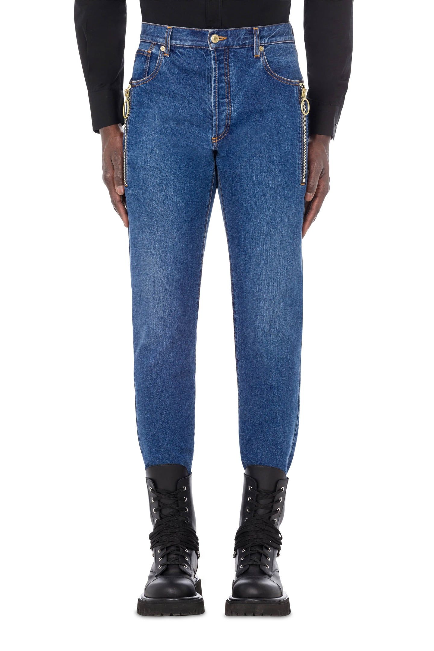 DOUBLE SMILEY® LOGO DENIM TROUSERS BLUE 1
