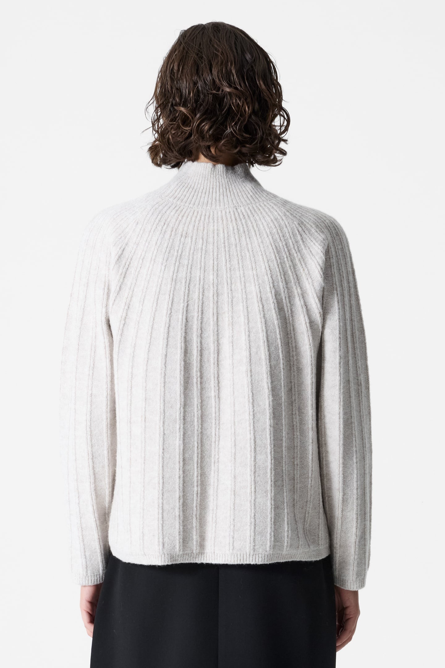 KEZIA RECYCLED MOCK RIB JUMPER PEBBLE NEUTRAL 3