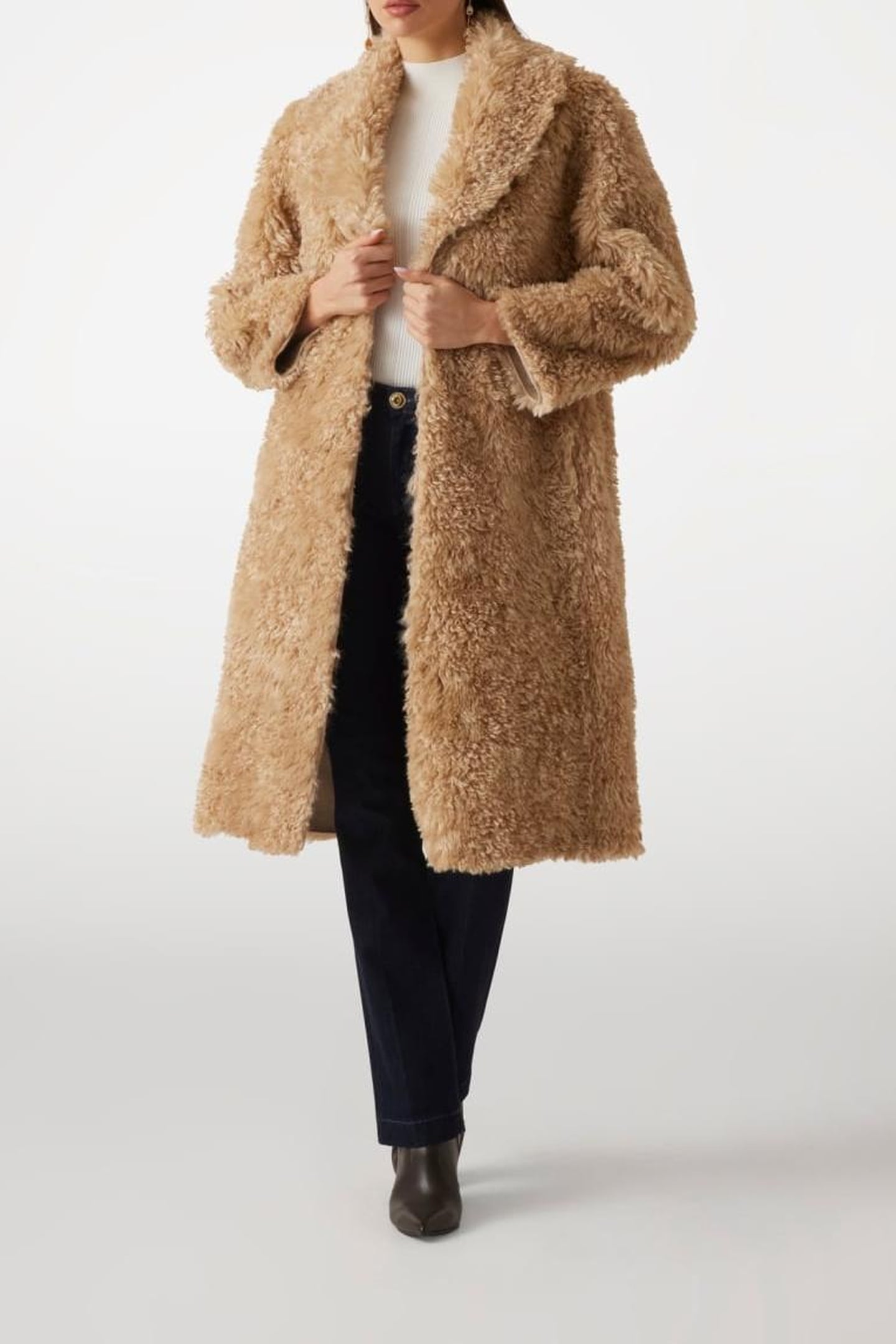 MARGOT LONG FAUX FUR DESERT MUD MULTI 3