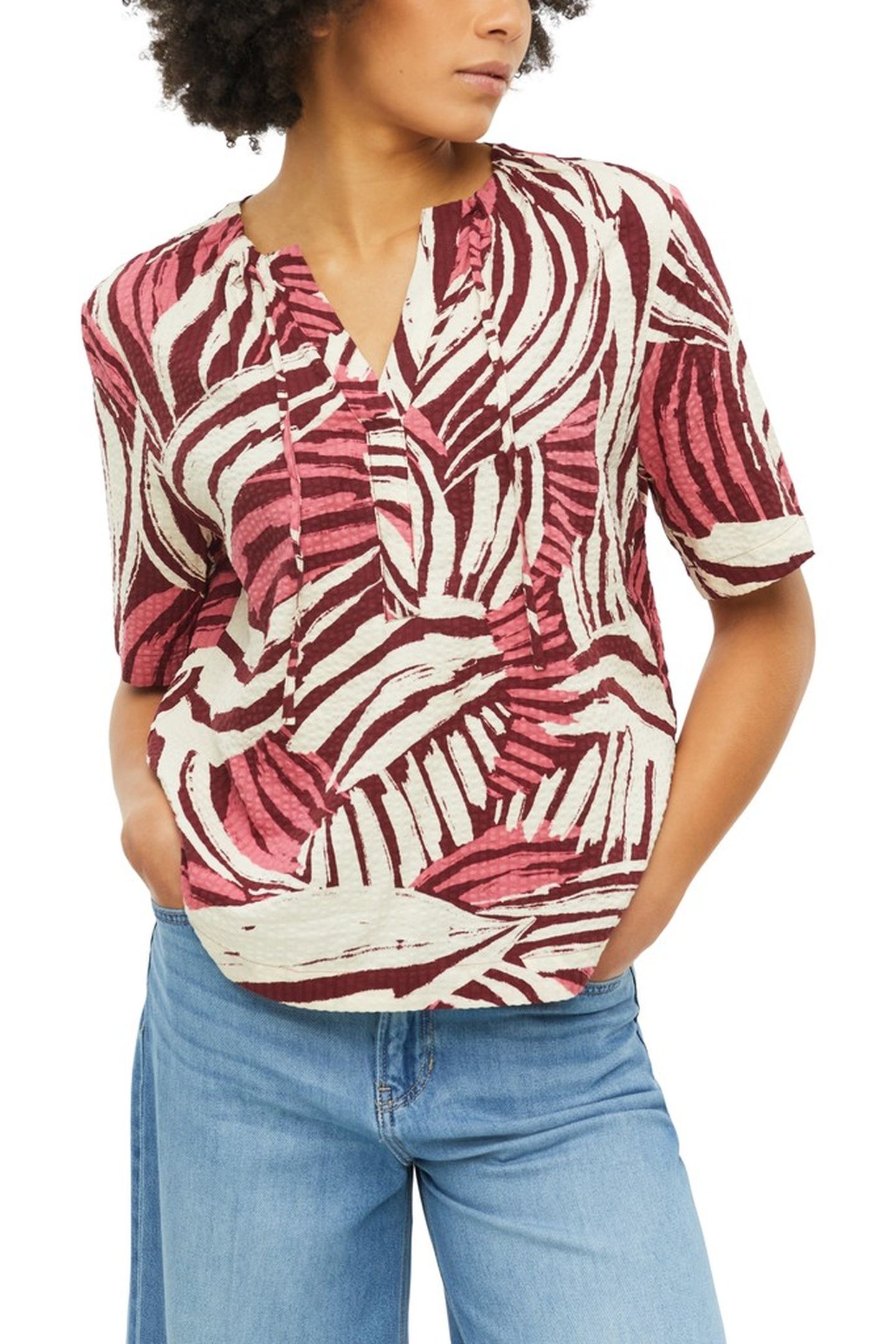 S.OLIVER BLOUSES PINK BURGUNDY 2