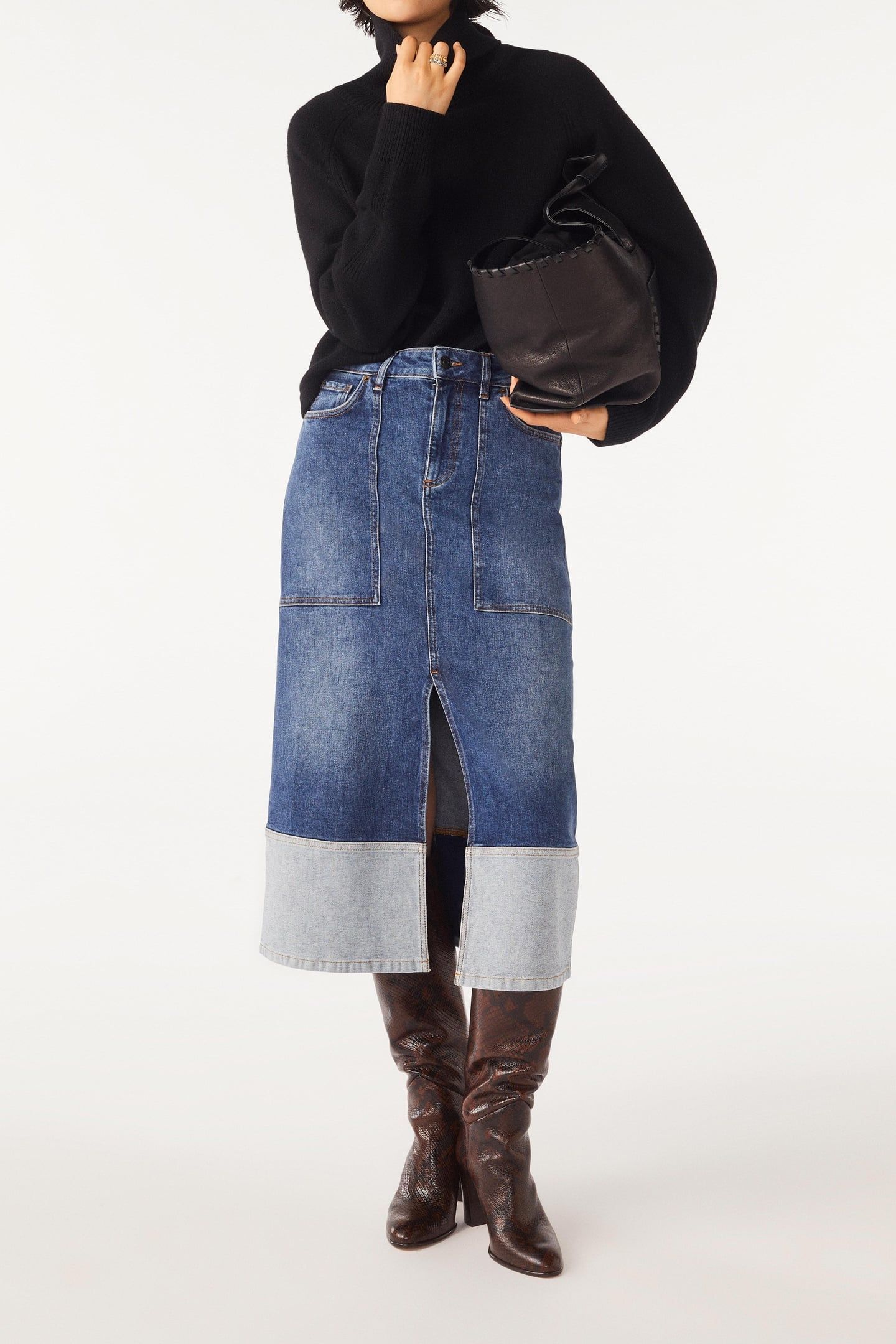 MID-LENGTH SKIRT BLUE 4