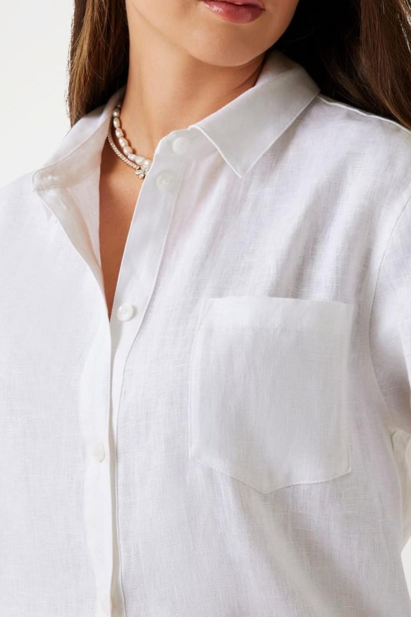 LS GEN LINEN SHIRT PURE WHITE 9