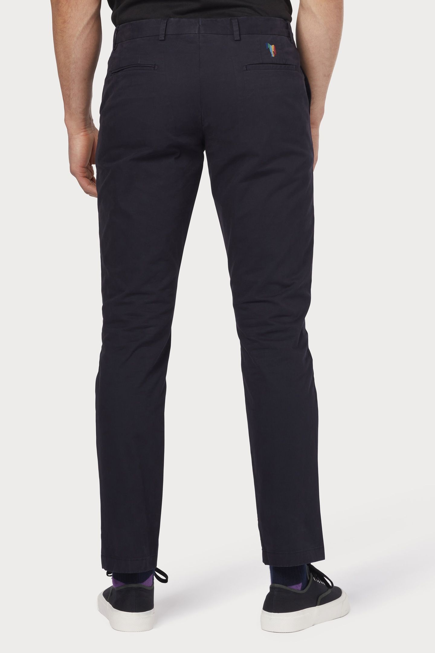 MENS MID FIT CLEAN CHINO ZEBRA EMB VERY DARK NAVY 4
