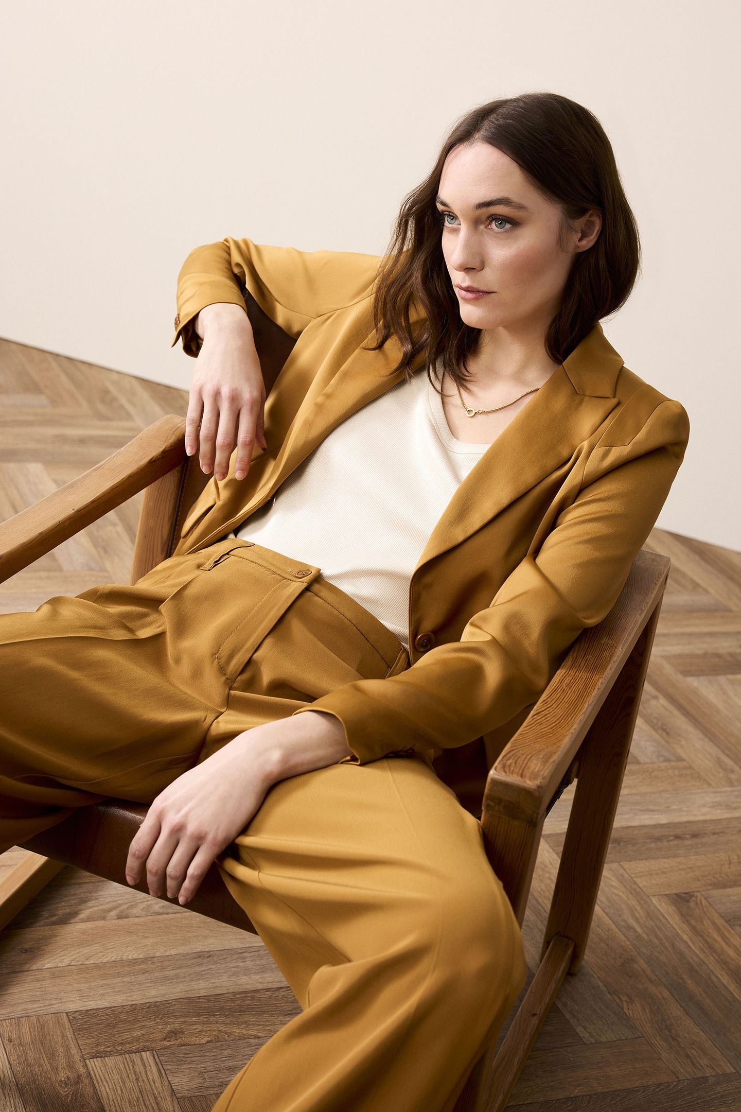 BLAZER CREPE VISCOSE BLEND CAMEL BROWN 4