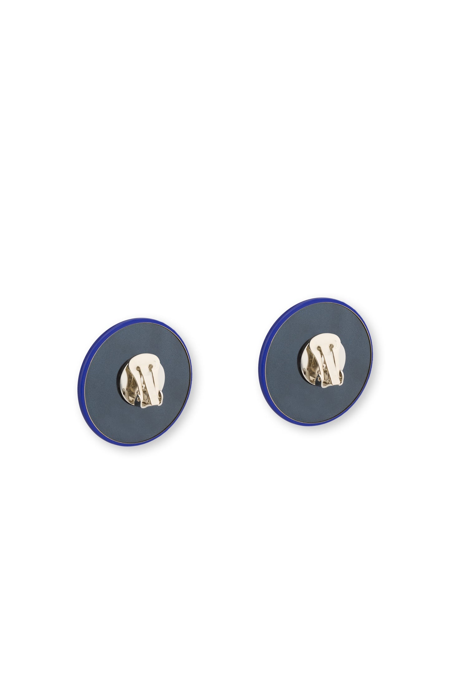 MOSCHINO JEANS BUTTON EARRINGS BLUE 3
