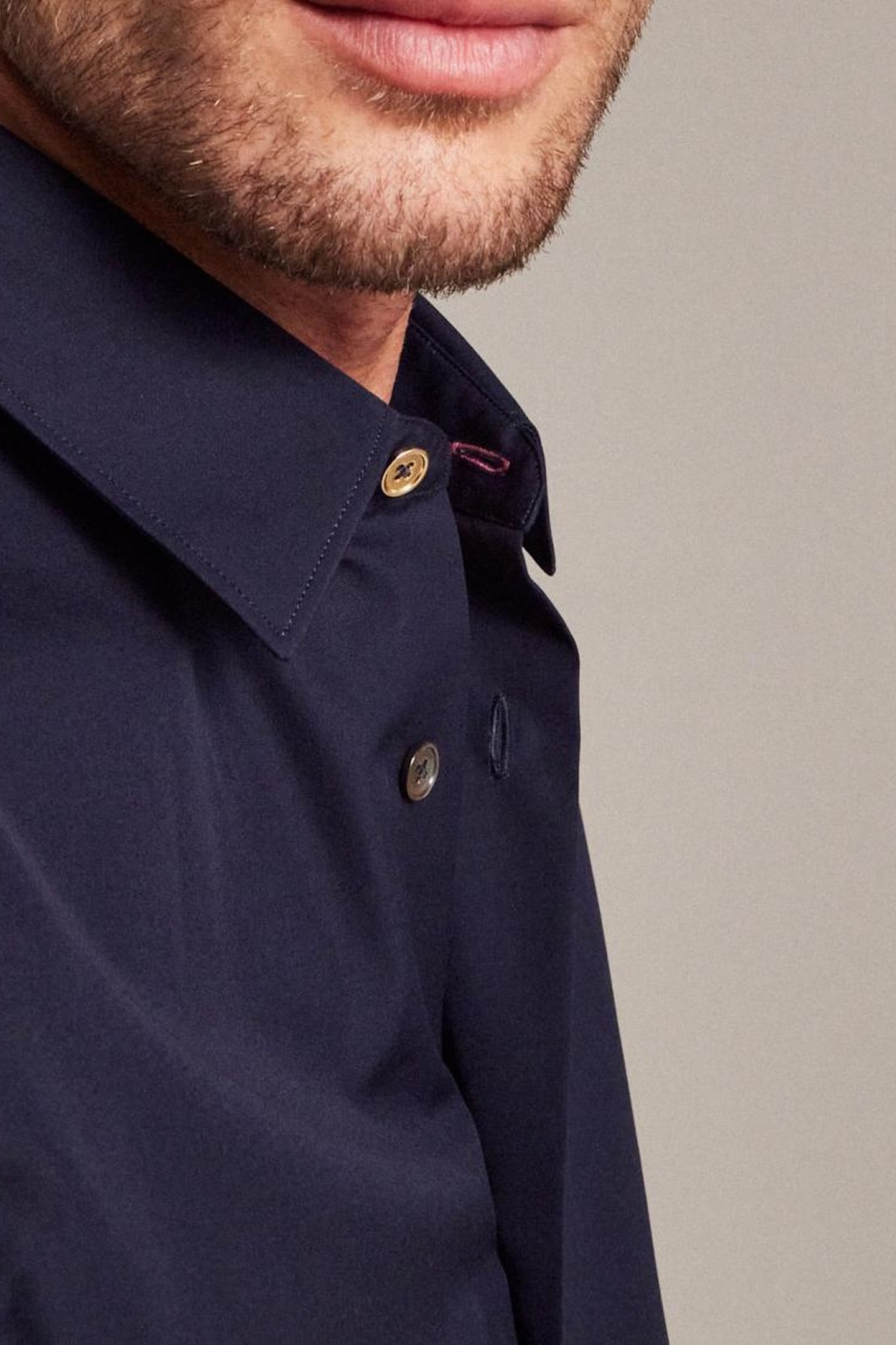 MENS S/C REGULAR FIT SHIRT VERY DARK NAVY 4