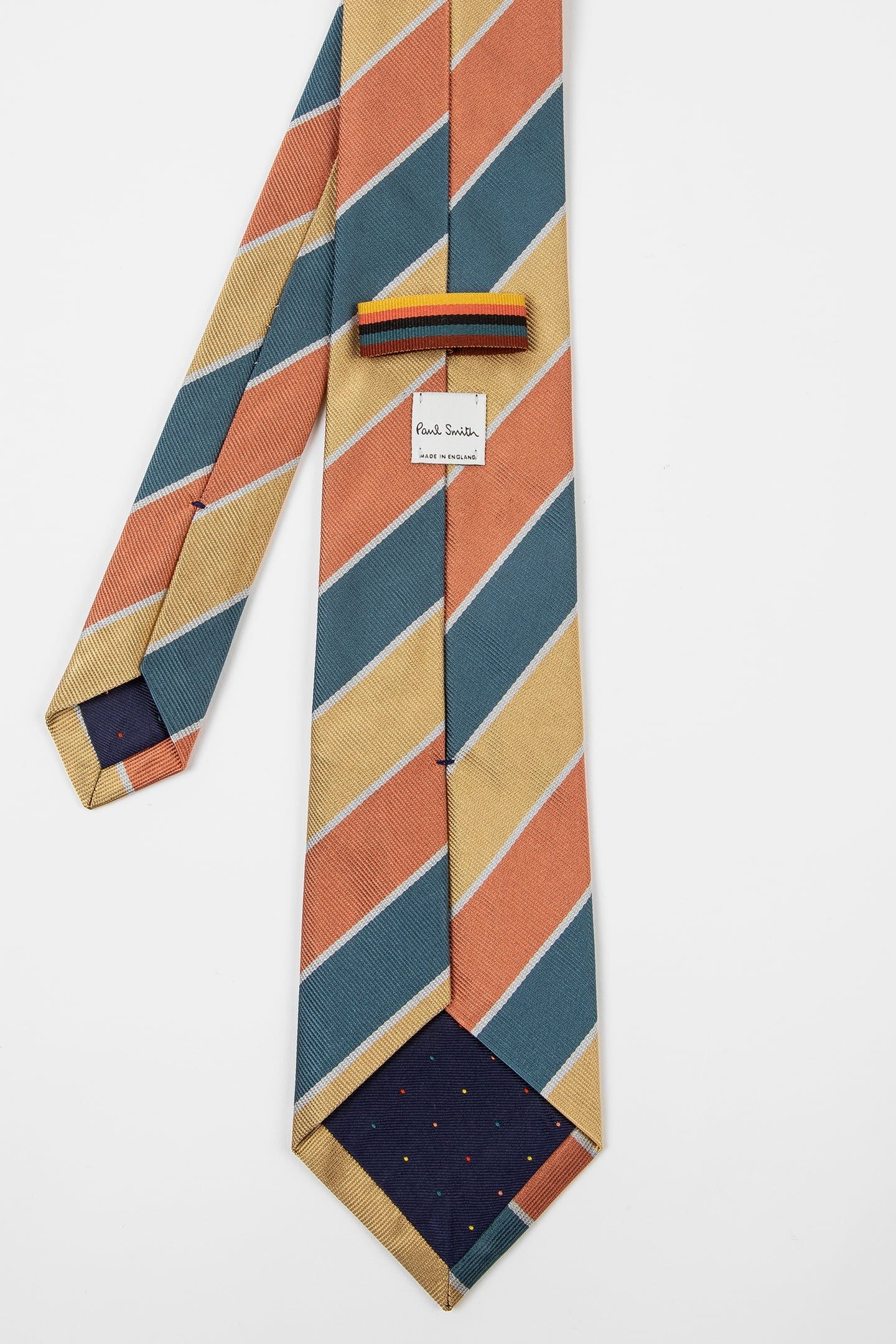 MEN TIE CLUB STRIPE ORANGE 4
