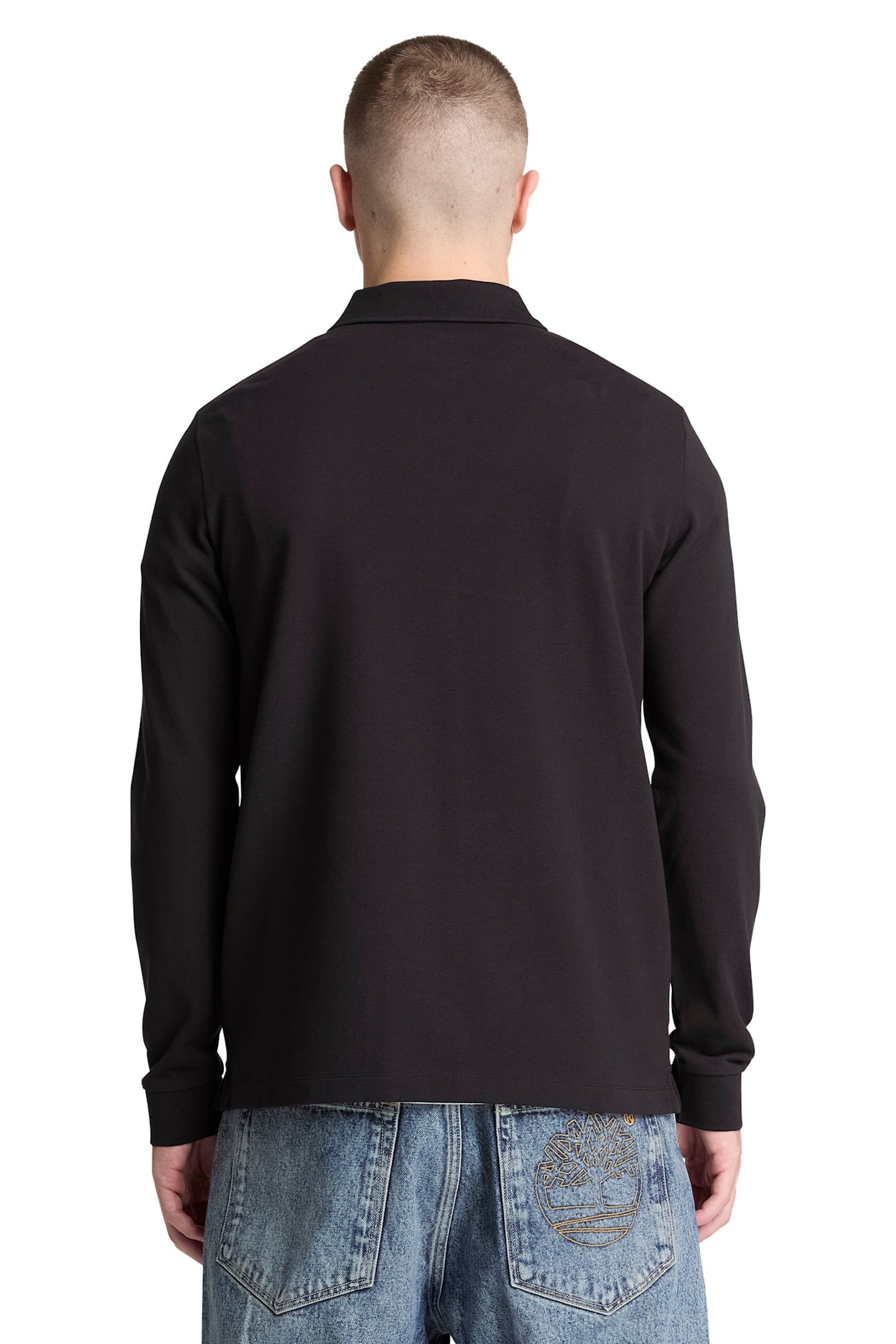 OYSTER RIVER CHEST LOGO LS POLO REGULAR BLACK 2