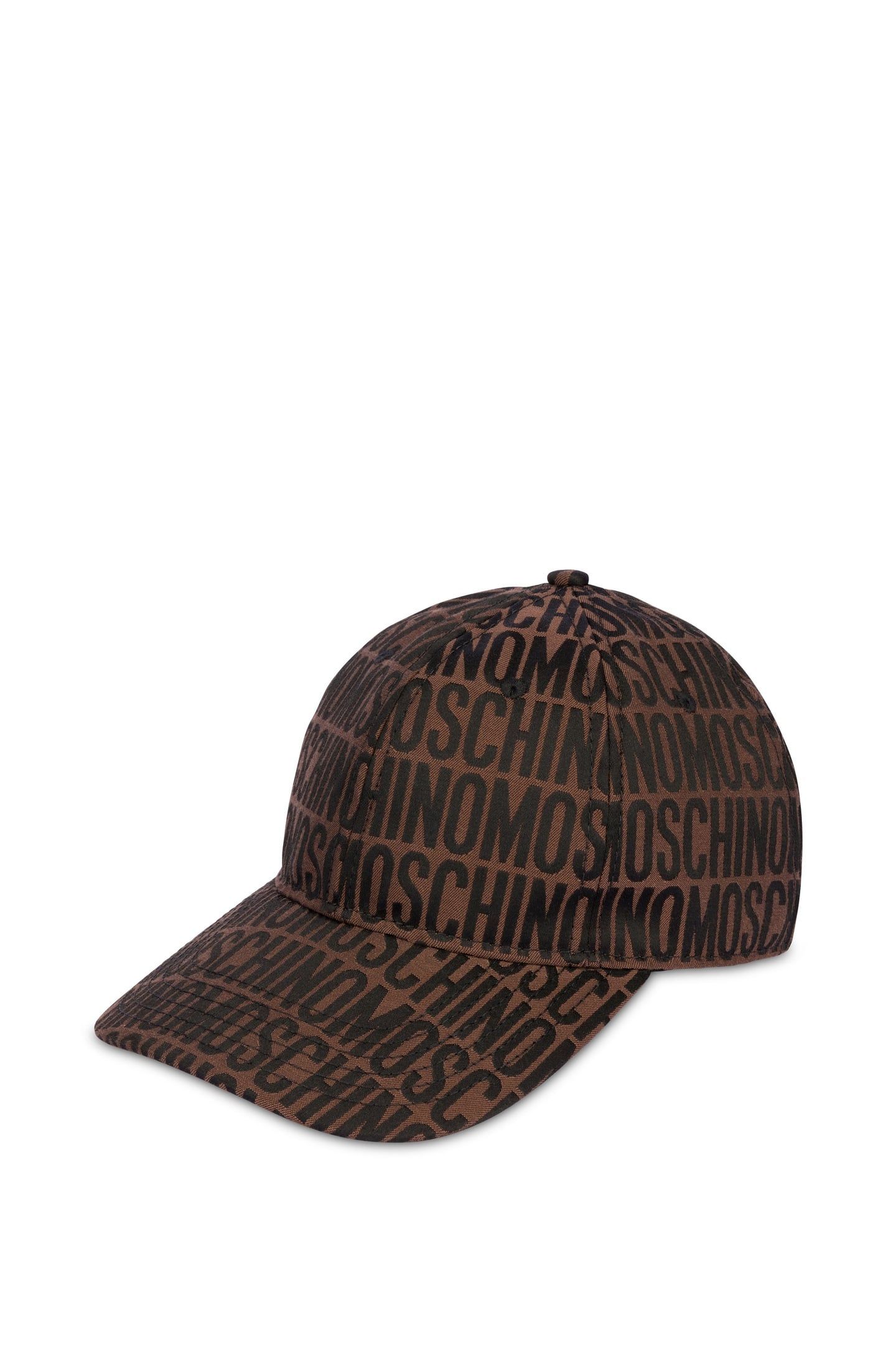 NYLON ALLOVER LOGO HAT BROWN 1