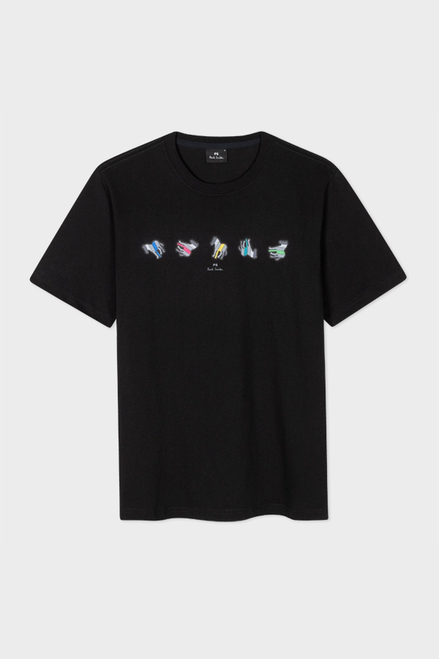 MENS REG FIT TSHIRT ZEBRA REPEAT BLACK 5