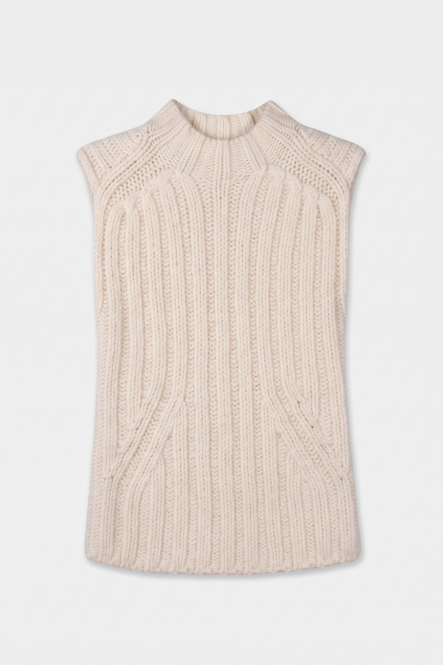SURI HANDKNIT LOOK VEST WHITE 3