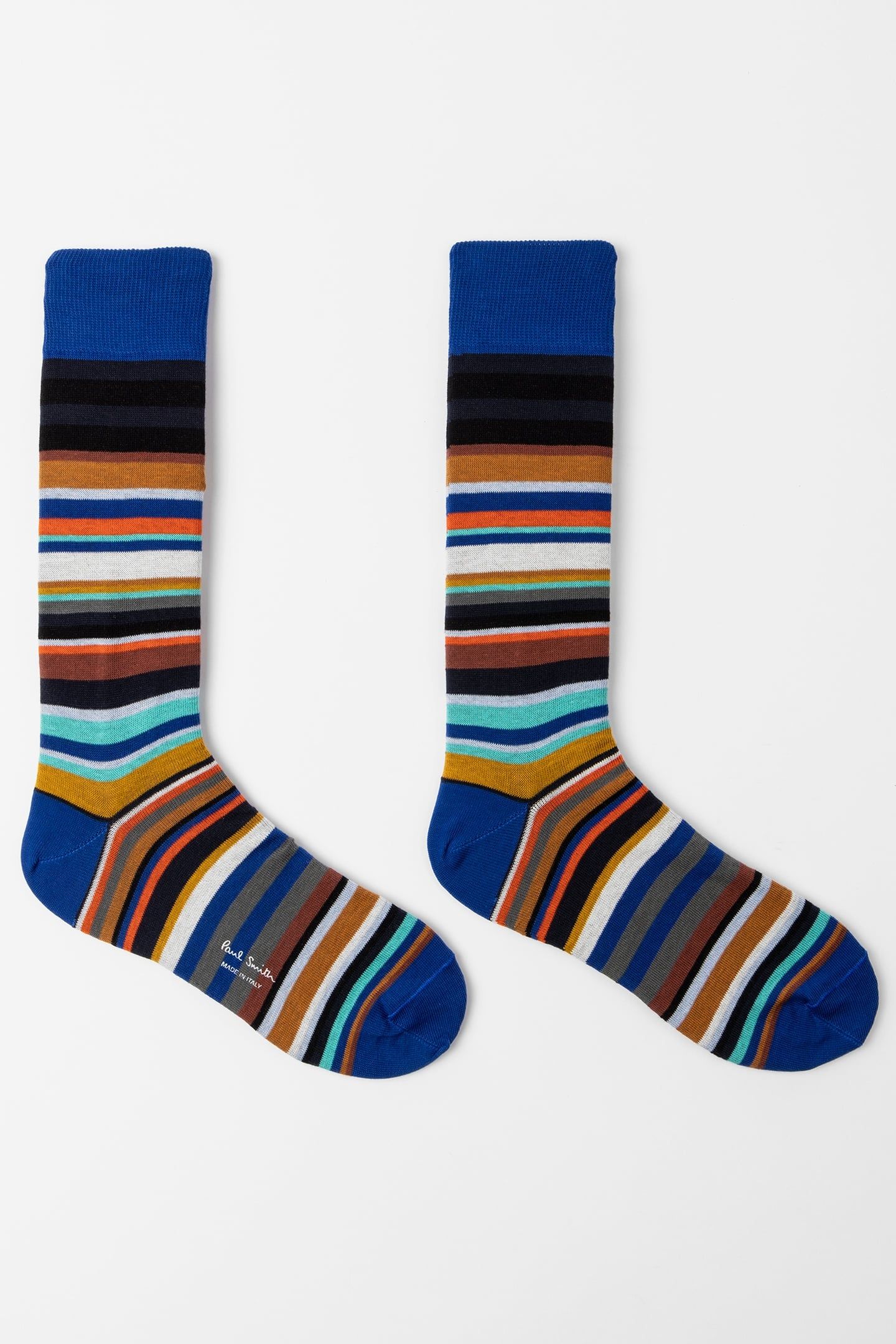 MEN SOCK CURTIS STRIPE COBALT BLUE 5