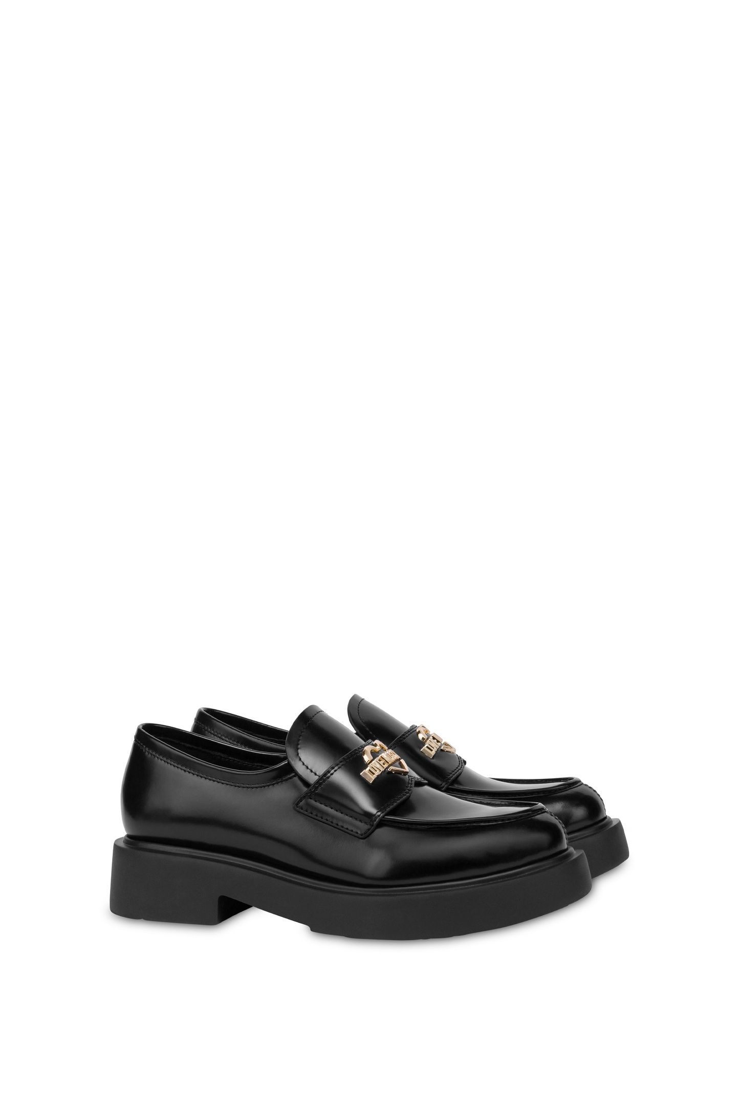 CITY LOVE ABRASIVE CALFSKIN LOAFERS BLACK 2