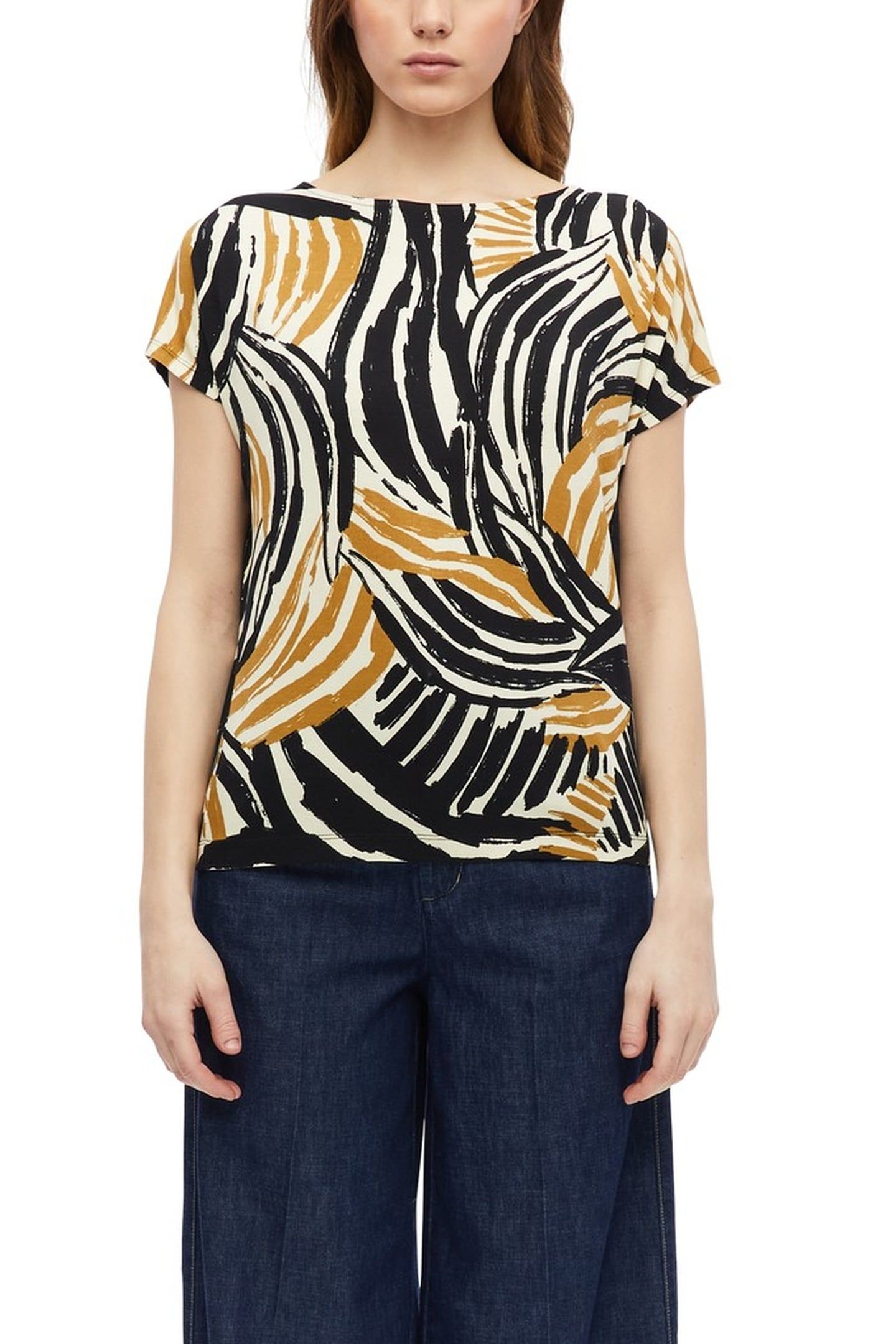 S.OLIVER T-SHIRTS BROWN 1
