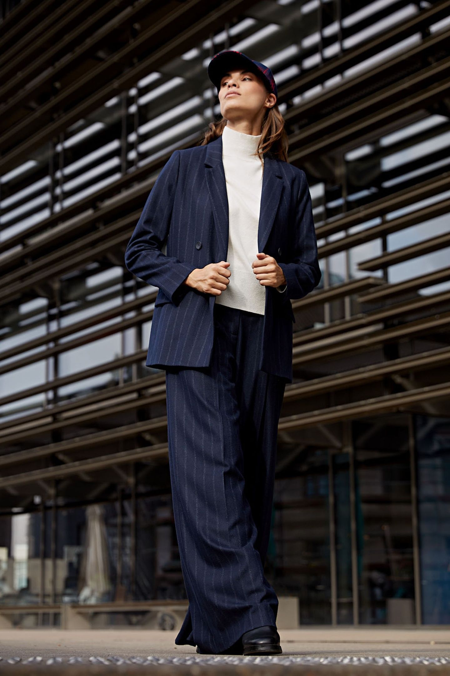 STRIPED BLAZER DOUBLE CLOSURE BLUE 7