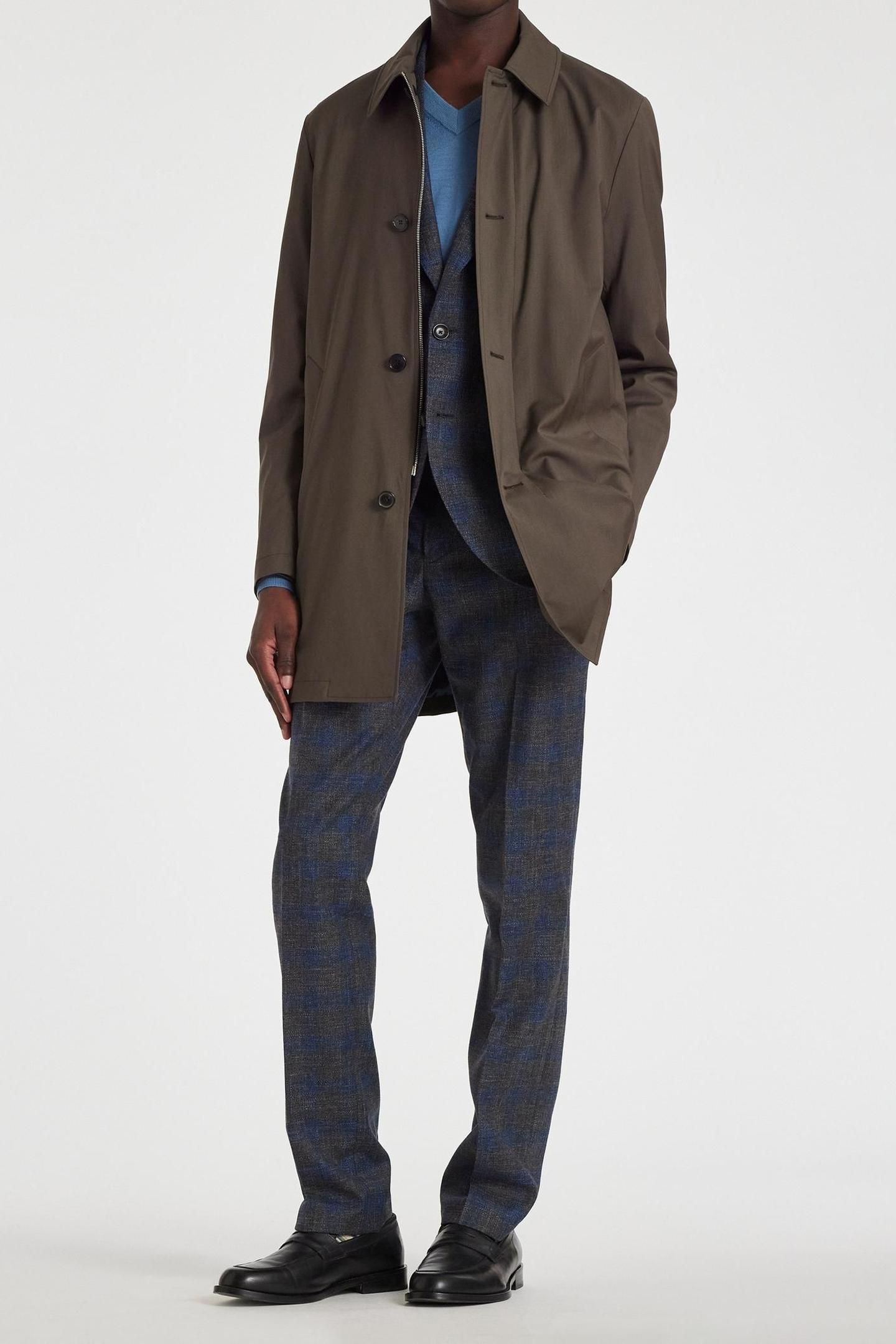 MENS REGULAR FIT COAT WITH GILET SLATE 2