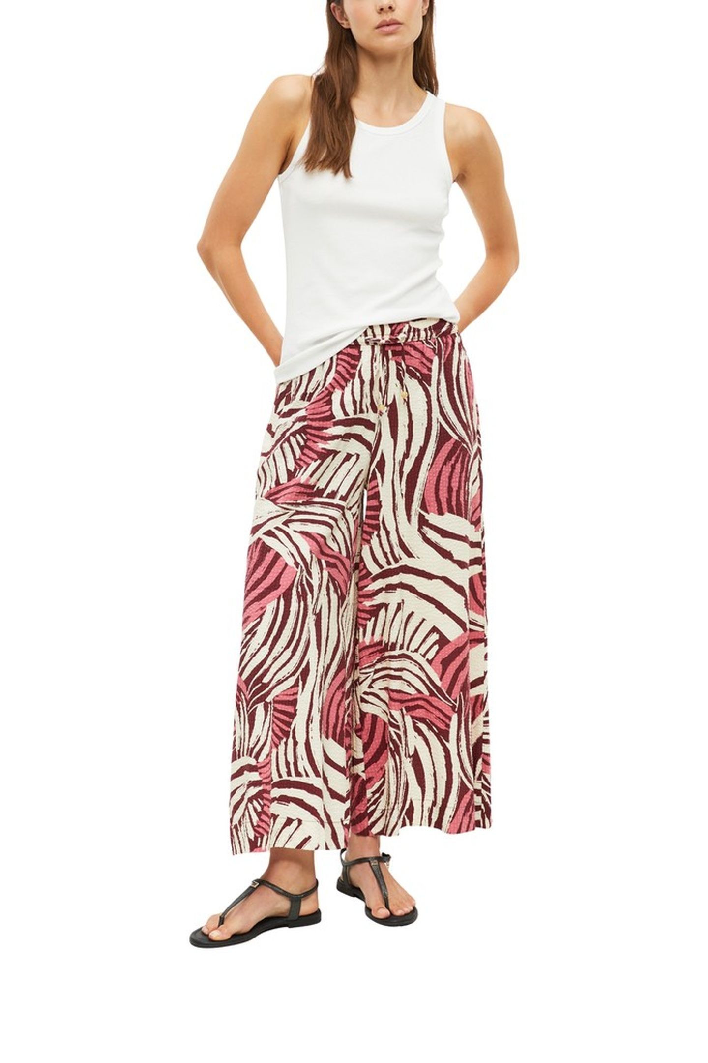 S.OLIVER HOSEN PINK BURGUNDY 2