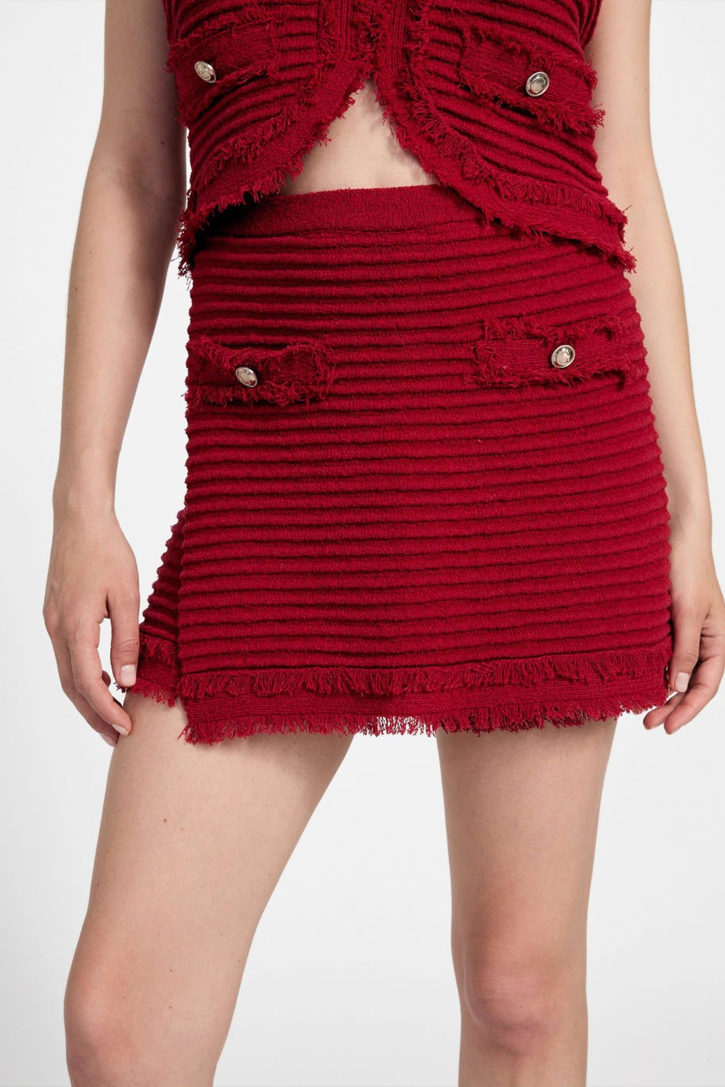 MALINA OTTOMAN BOUCL SIREN RED 1