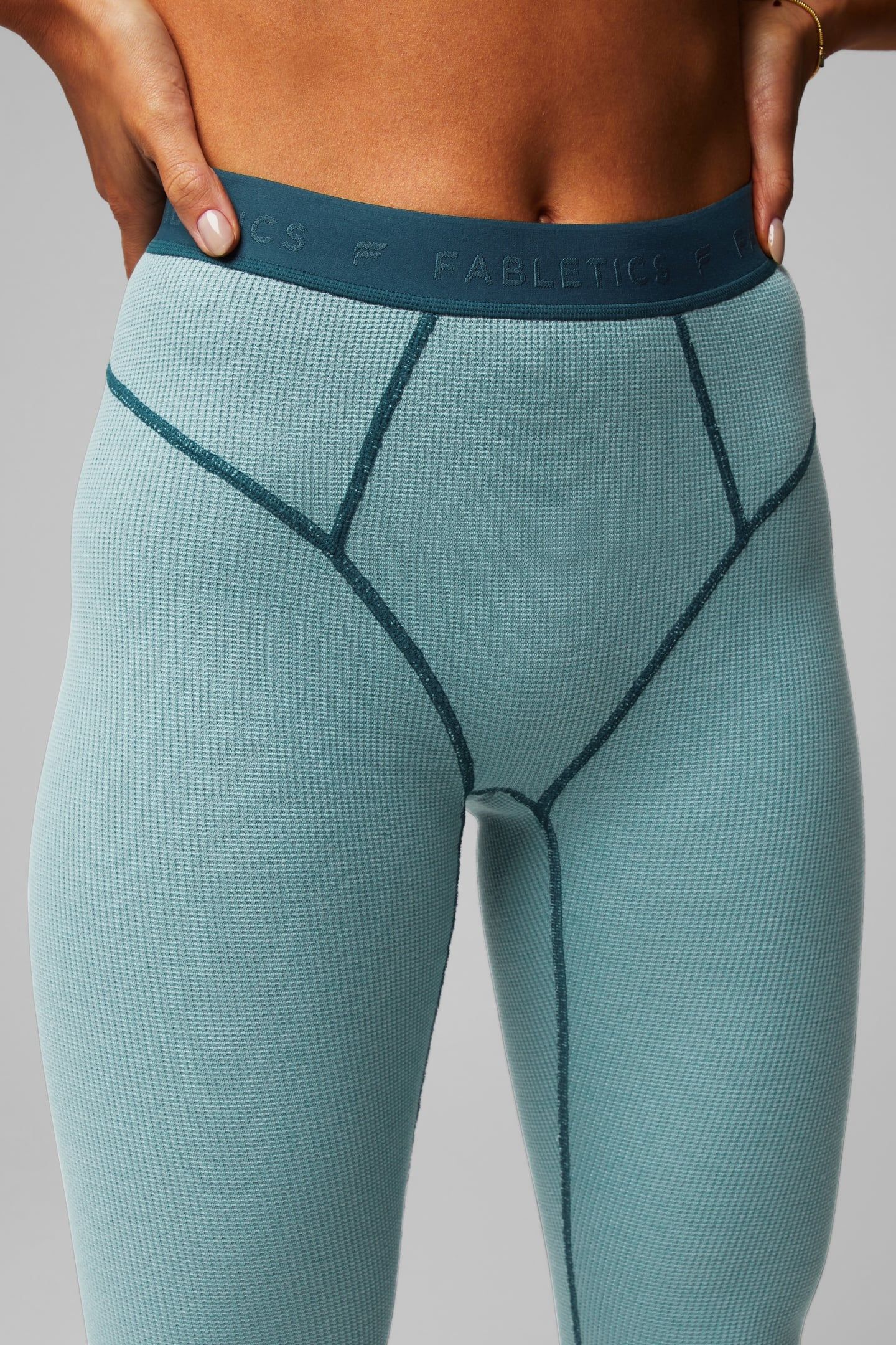 FABLETICS WAFFLE LEGGING ARCTIC WAVE/MIDNIGHT WAVE 8