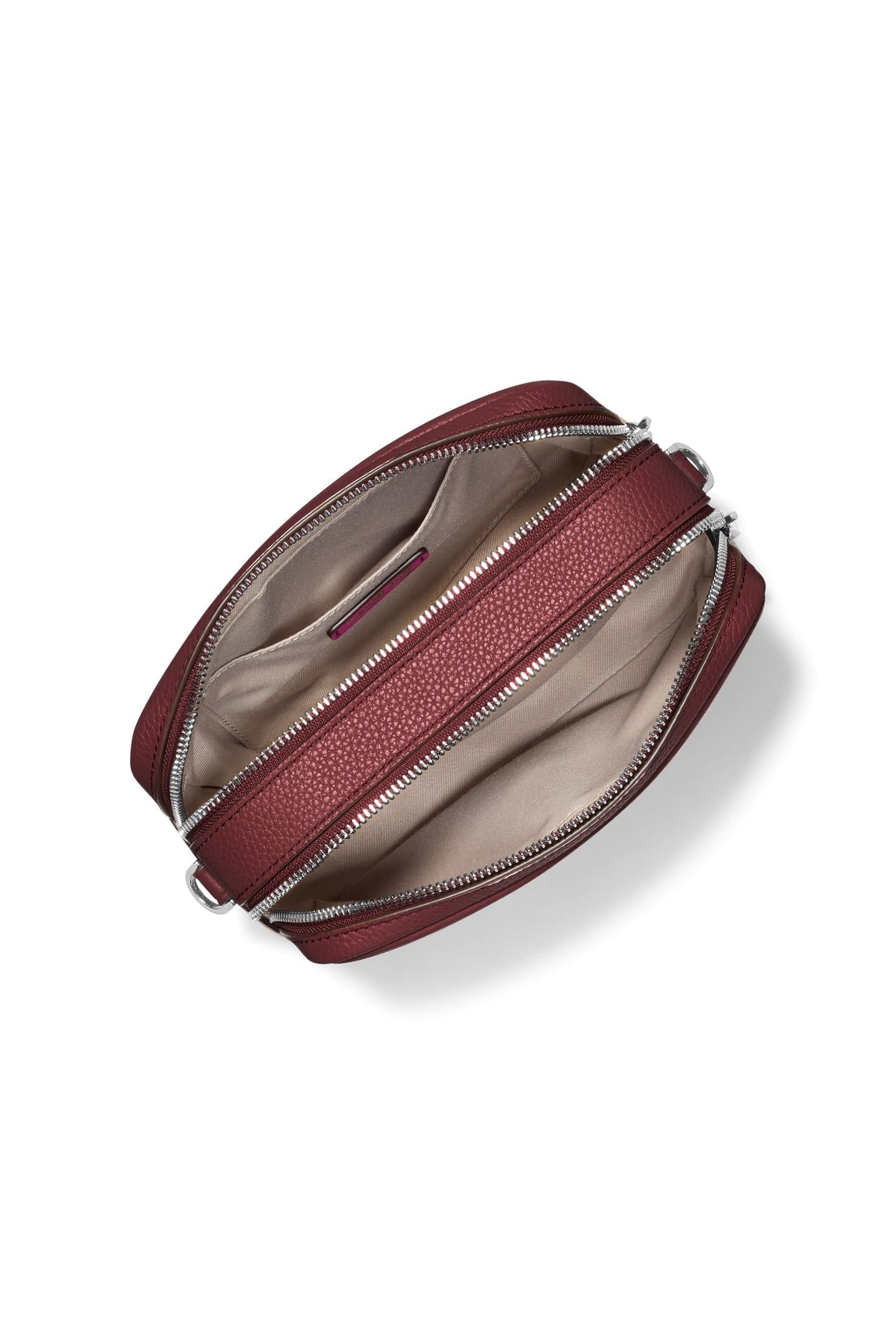 MEDIUM DOUBLE ZIP CHAIN CAMERA CROSSBODY OXBLOOD 3
