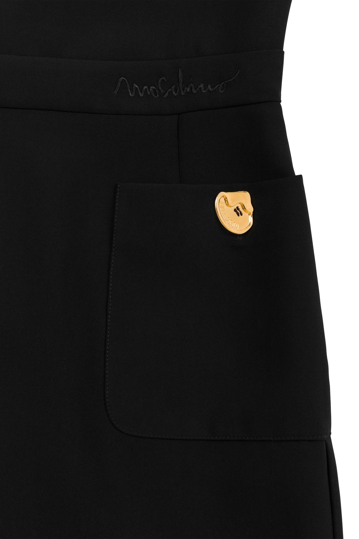 GIRL'S CREPE DRESS MORPHED BUTTONS BLACK 3