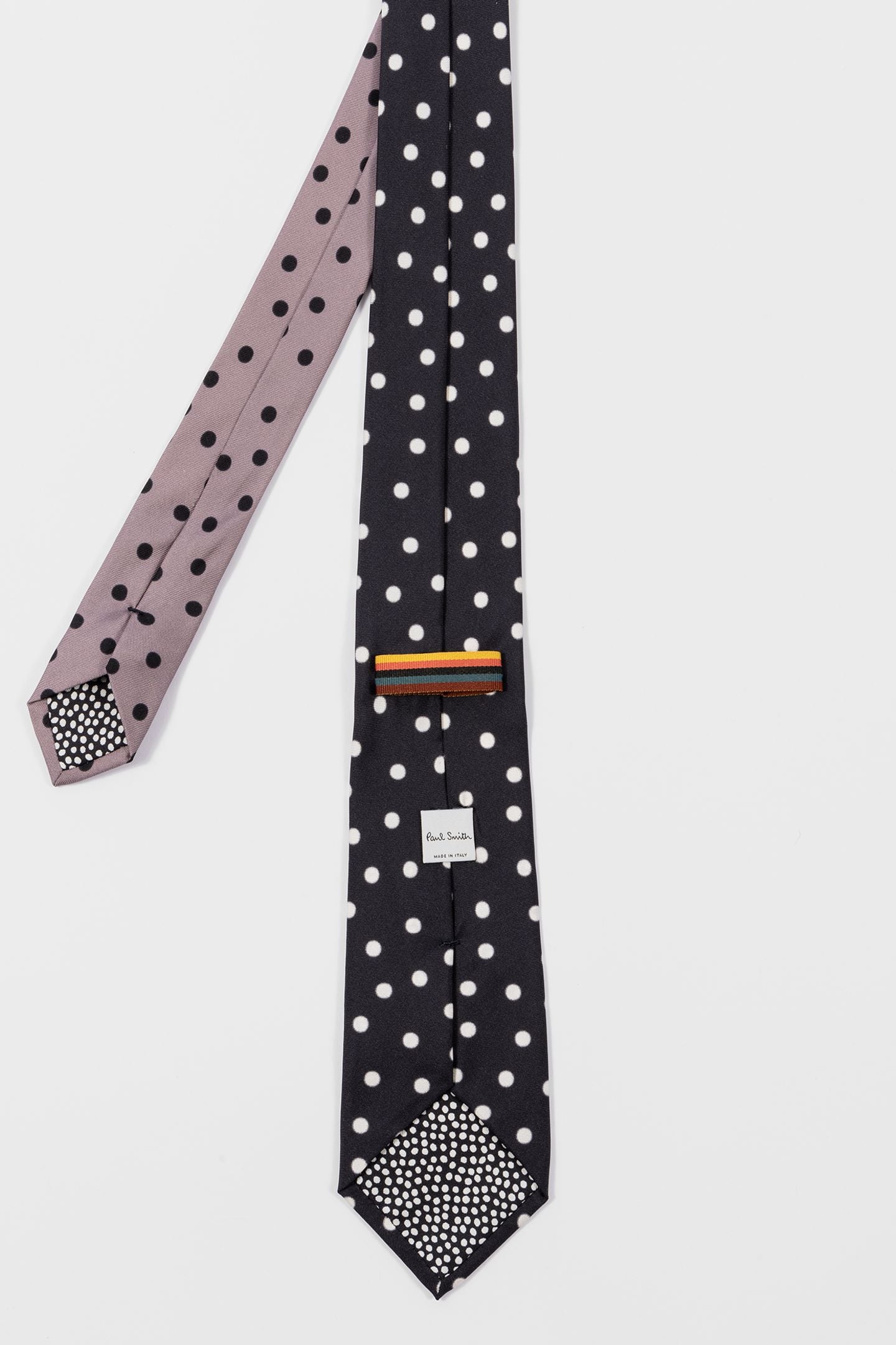 MEN TIE BLUR POLKA BLACK 4