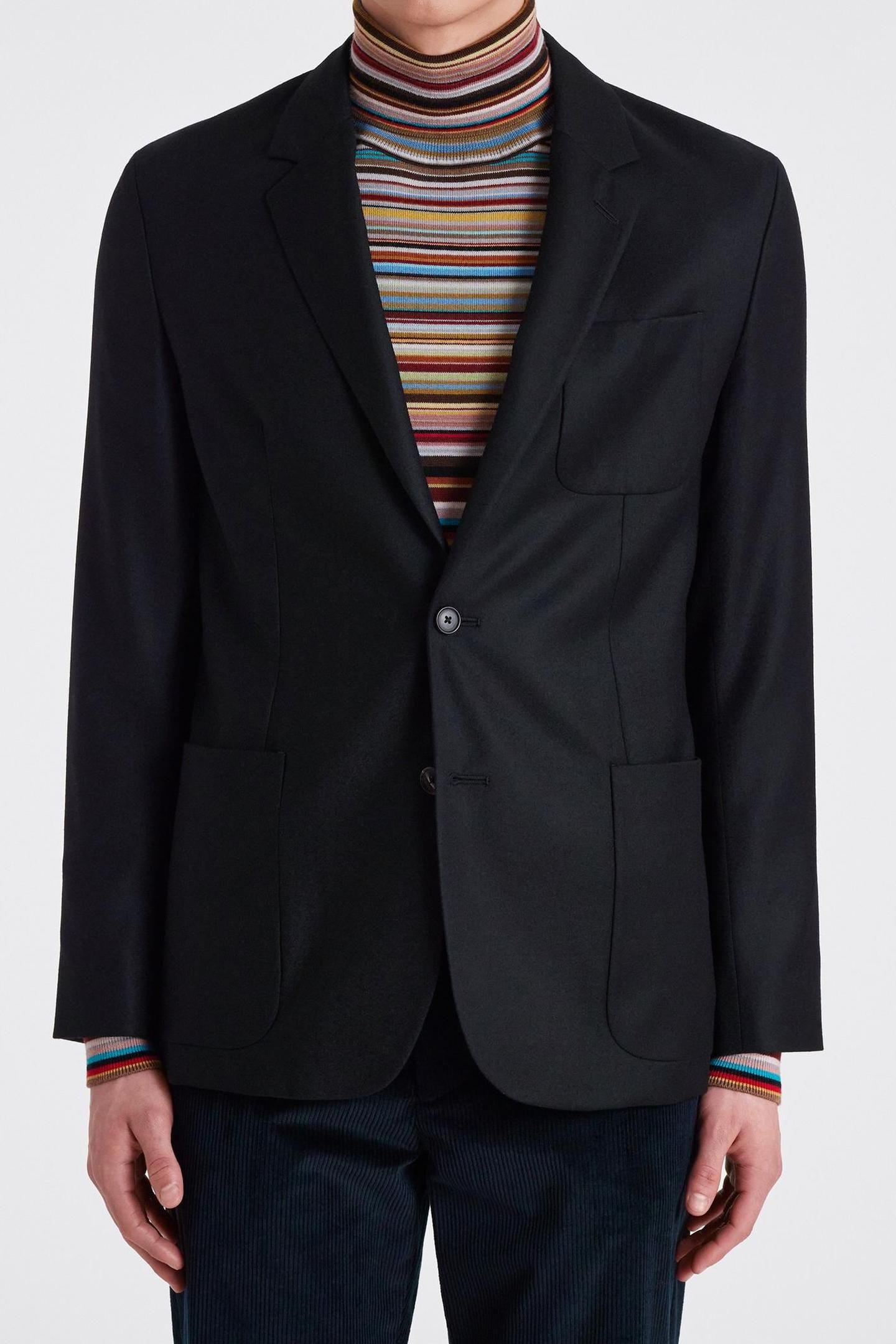 MENS 2 BTN PATCH POCKET JACKET VERY DARK NAVY 1