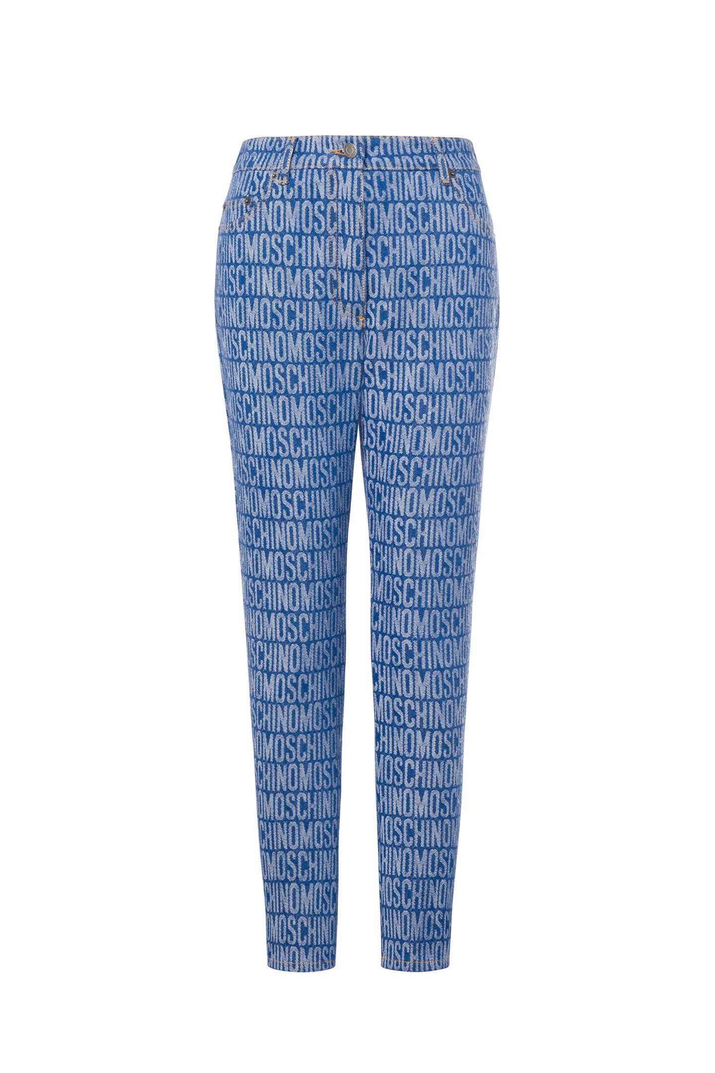 ALLOVER LOGO DENIM TROUSERS BLUE 3